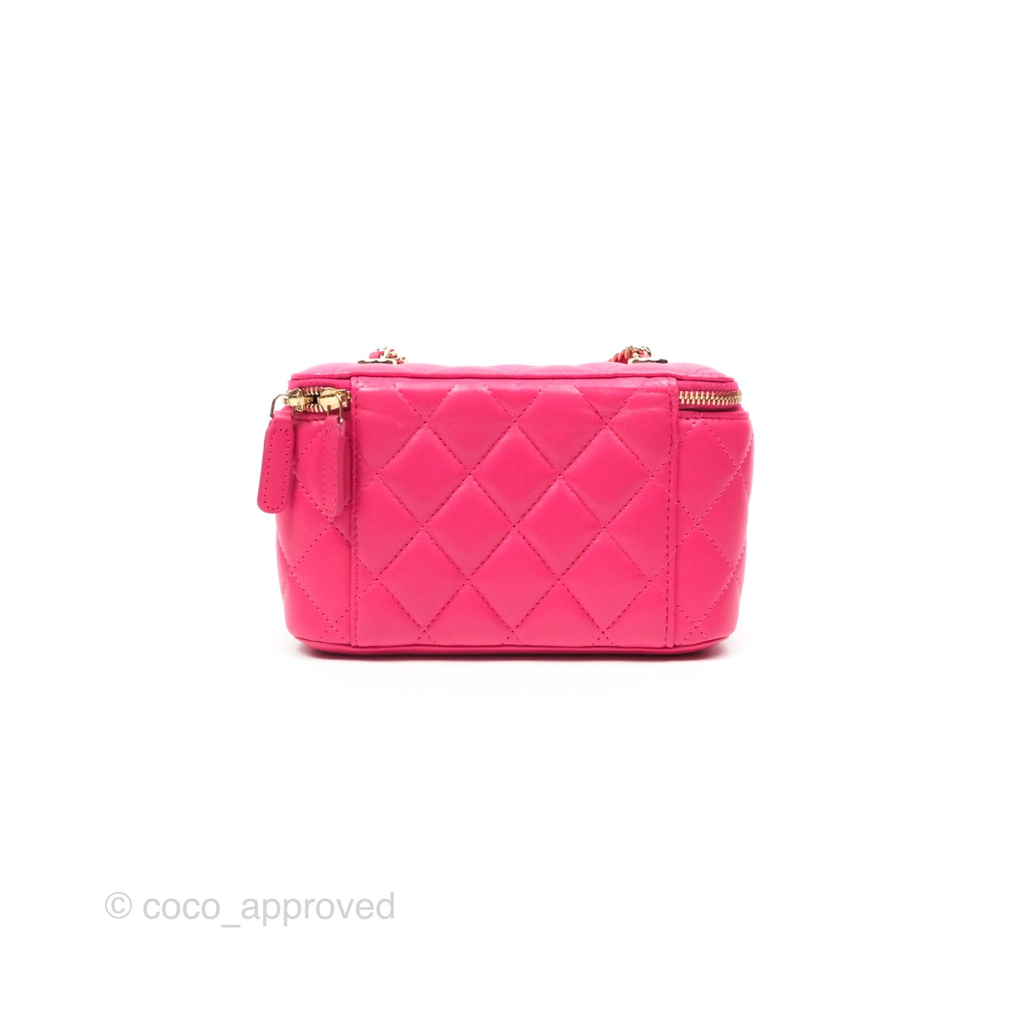 Chanel Trendy CC Vanity With Chain Dark Pink Lambskin Gold Hardware