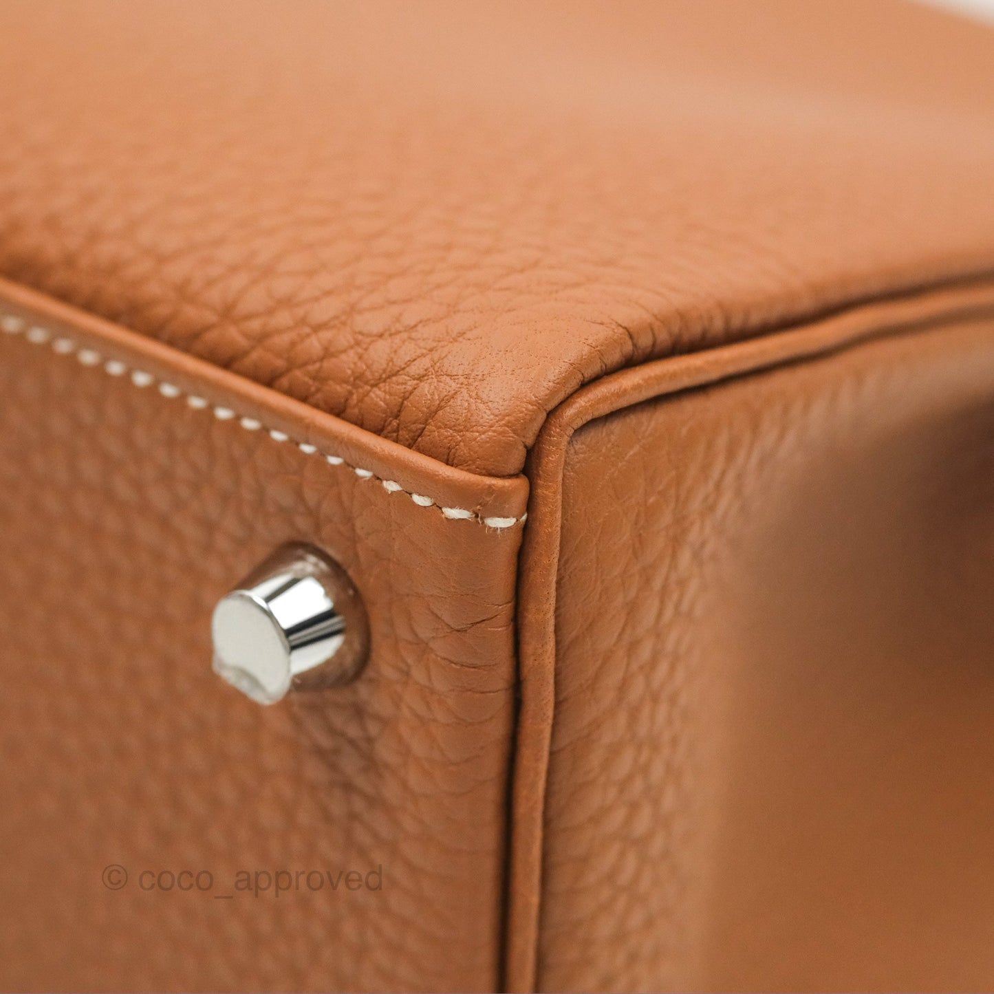 Hermès Retourne Kelly 25 Gold Togo Palladium Hardware