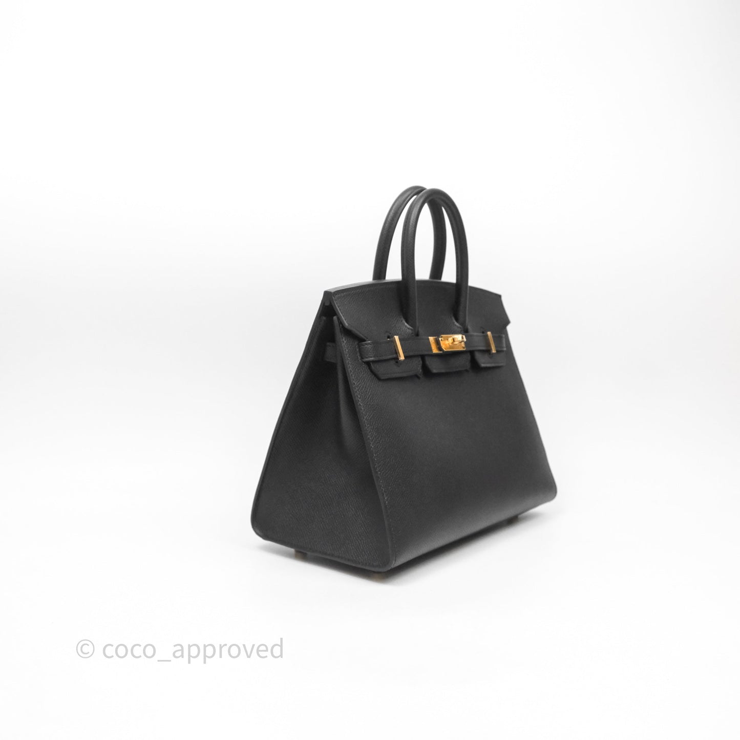 Hermès Birkin Sellier 25 Noir 89 Epsom Gold Hardware