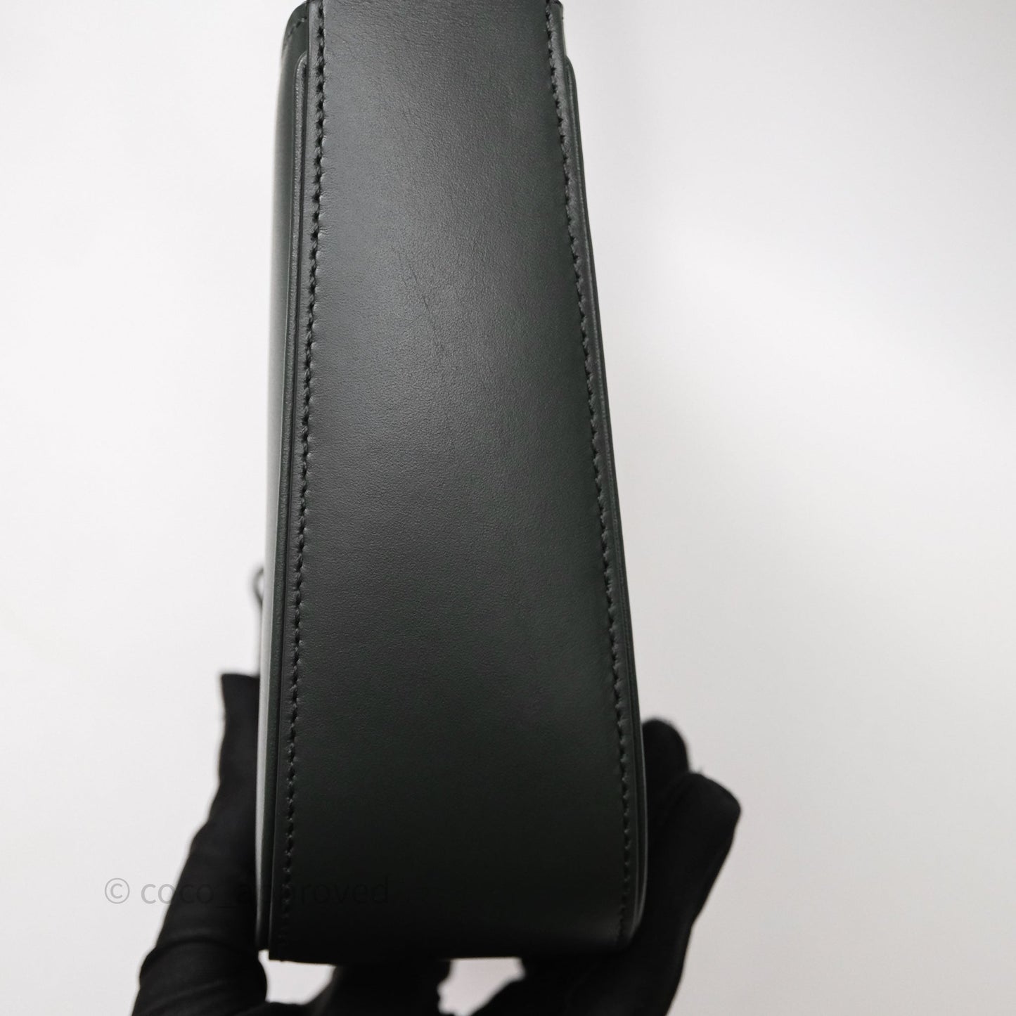 Saint Laurent ‘Le 5 a 7’ Hobo Bag Dark Green Smooth Calfskin