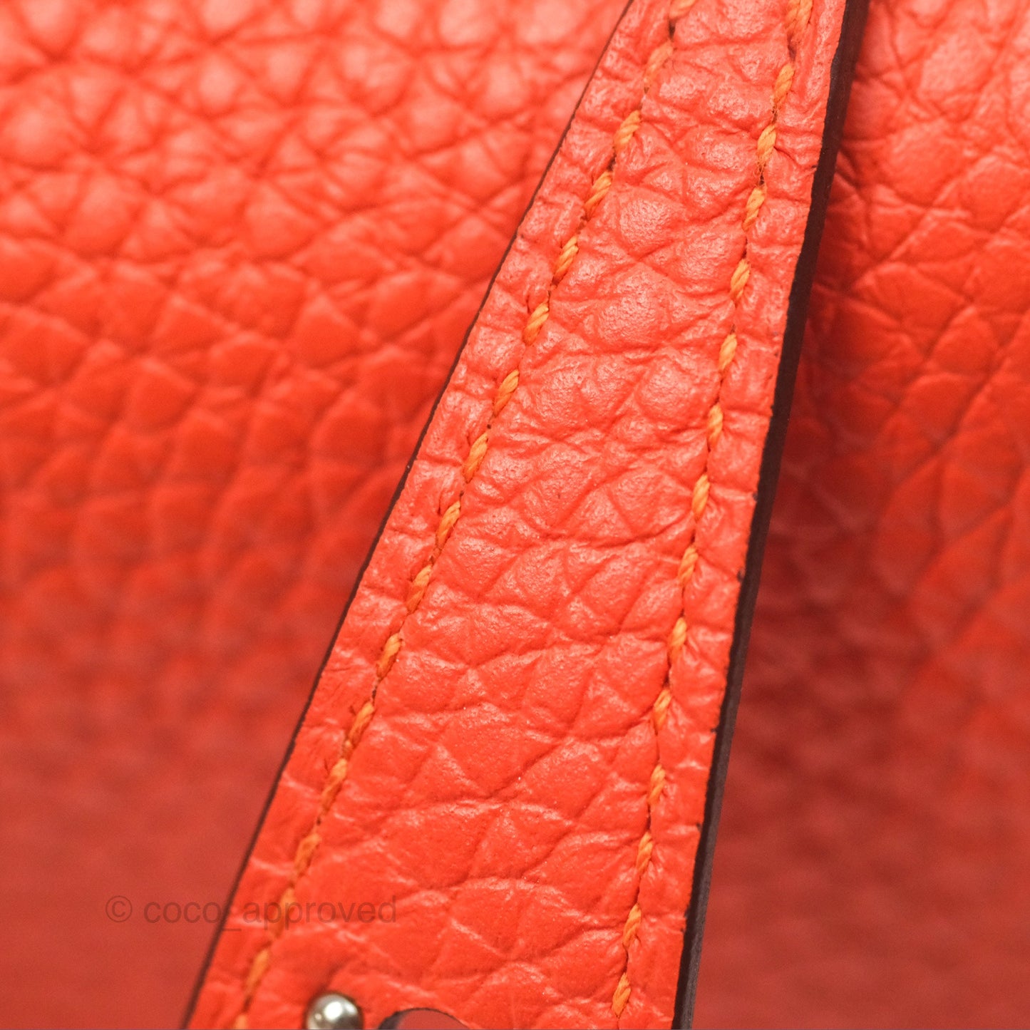 Hermès Mini Lindy 20 Orange Poppy 8V Clemence Palladium Hardware