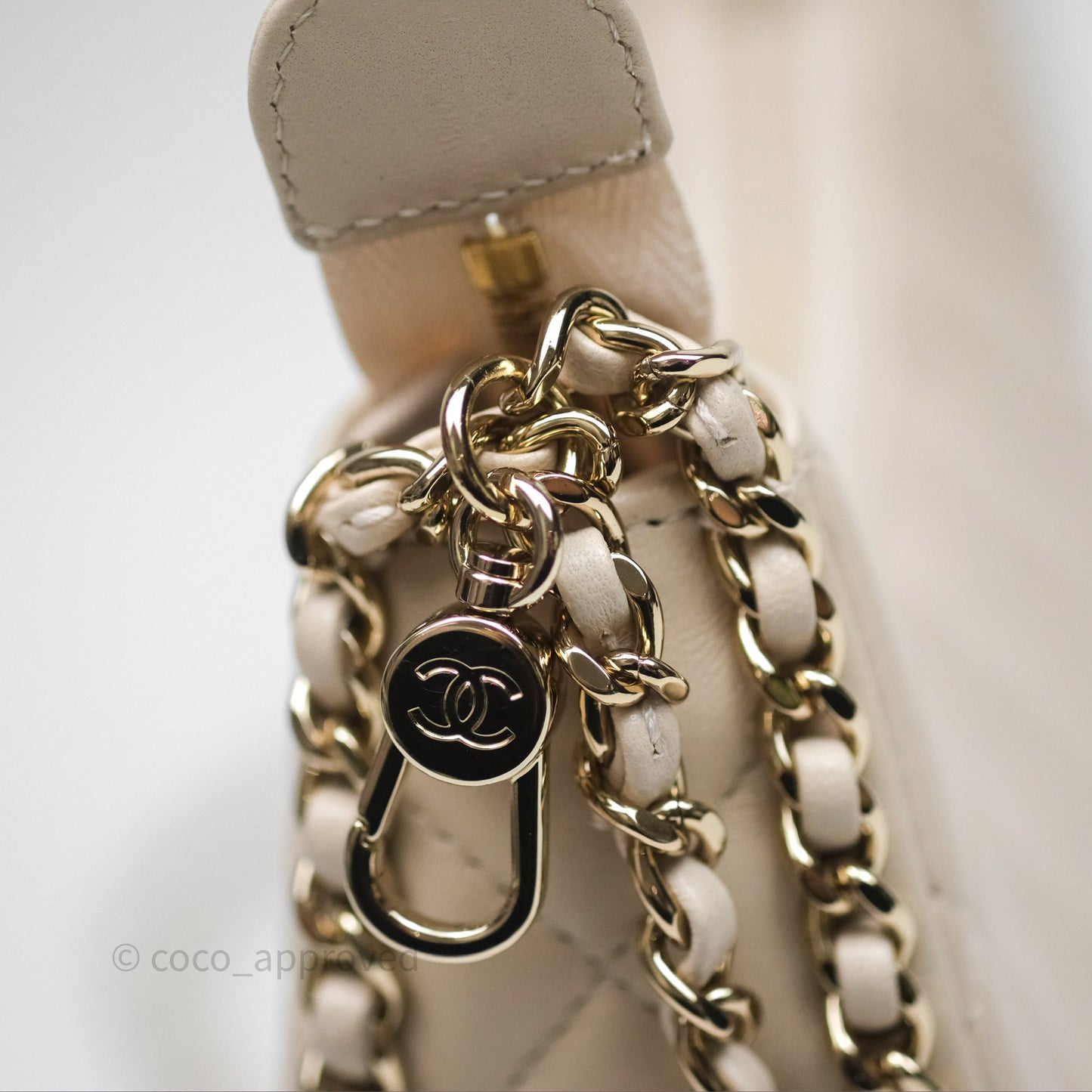 Chanel Small Hobo Bag Light Beige Lambskin Gold Hardware 23P