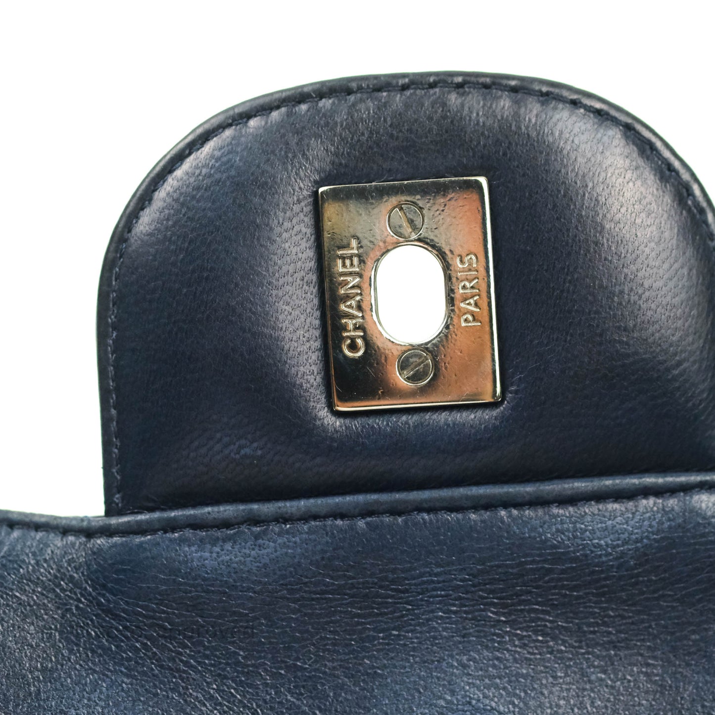 Chanel Jumbo Single Flap Teal Blue Patent Silver Hardware