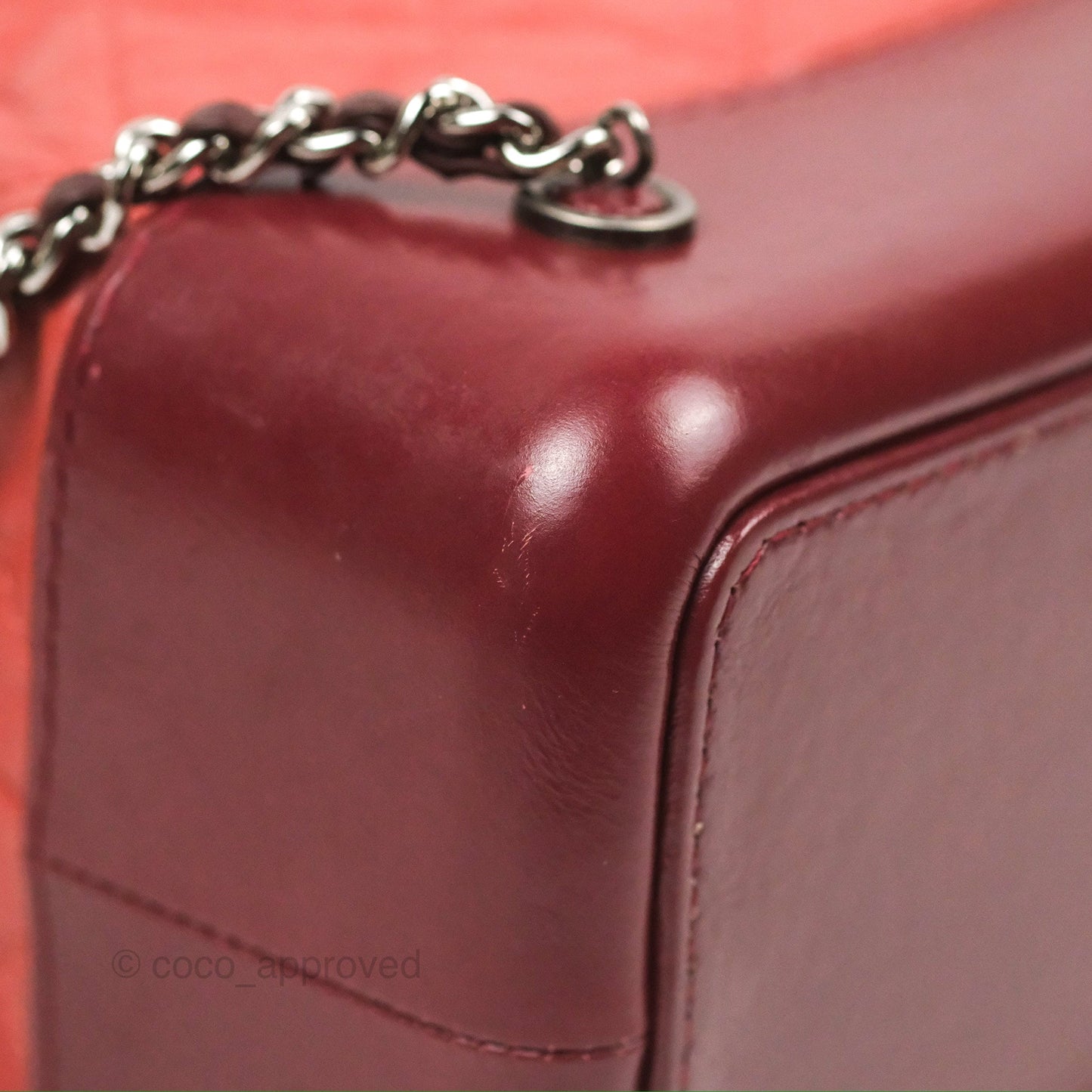 Chanel Medium Gabrielle Backpack Quilted Red Aged Calfskin
