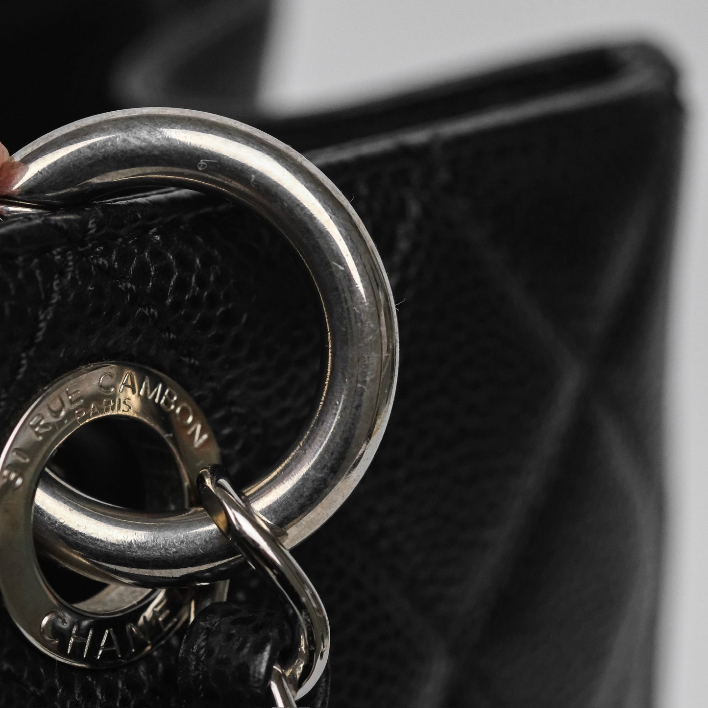 Chanel GST Black Caviar Silver Hardware