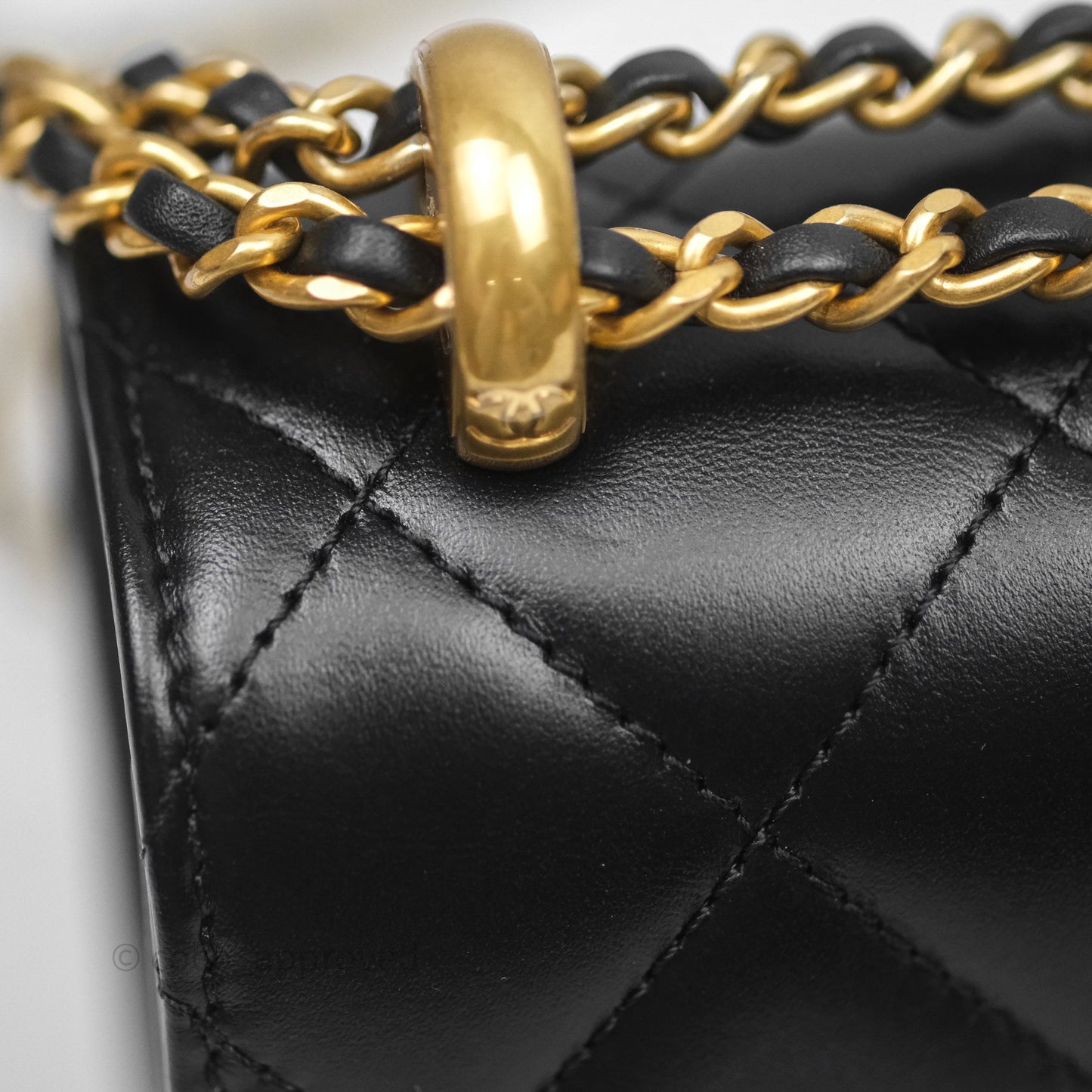 Chanel Quilted Mini Perfect Fit Adjustable Black Calfskin Gold Hardware