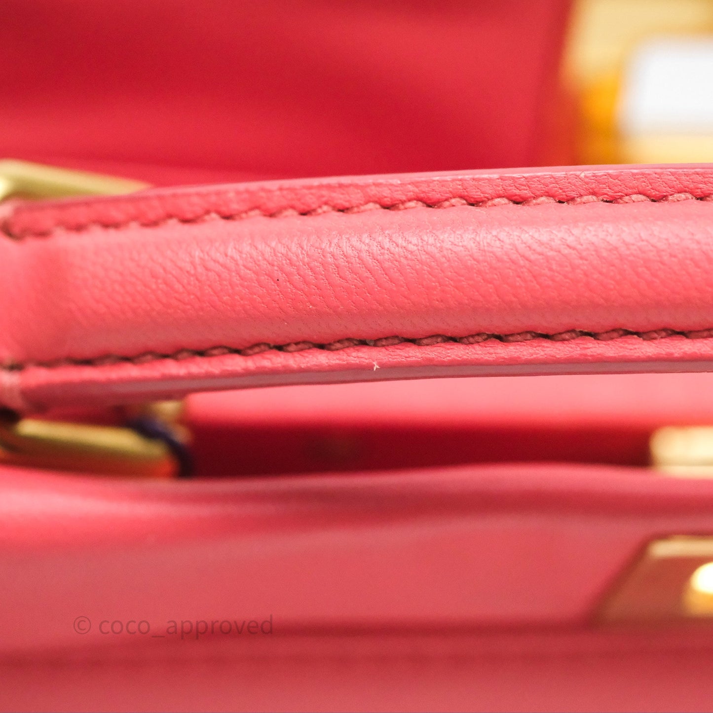 Fendi Nappa Mini Peekaboo Bag Hot Pink