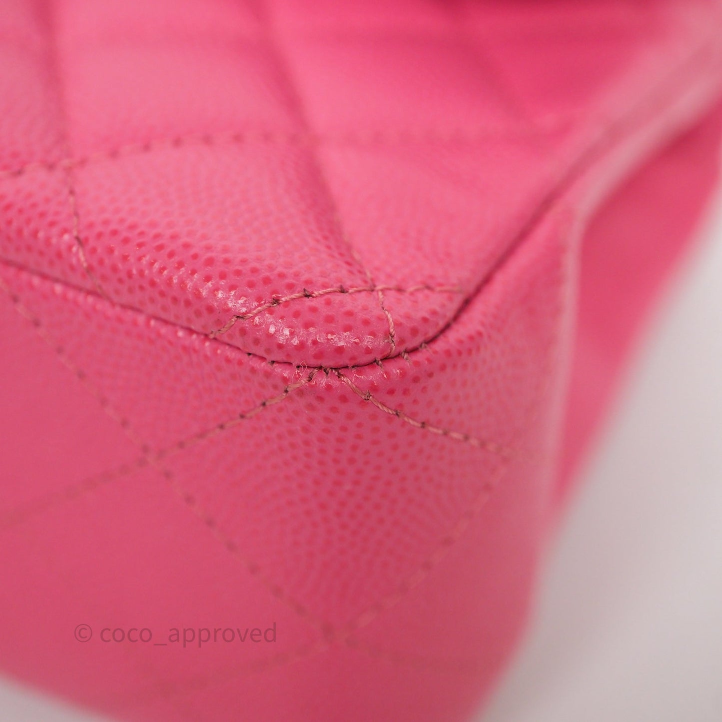 Chanel Small Classic Flap Quilted Hot Pink Caviar Gold Hardware