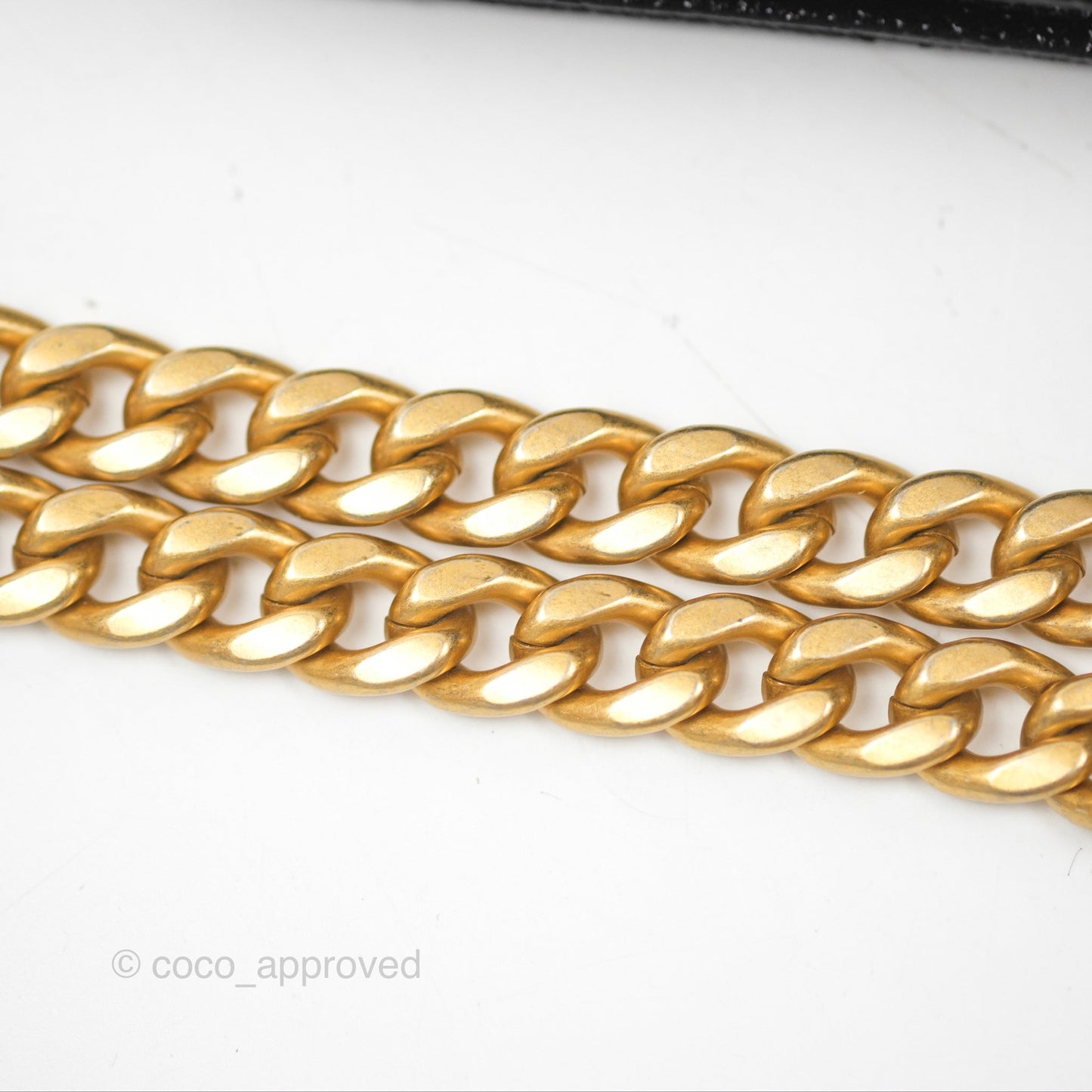 Chanel Clutch With Chain Black Shiny Caviar Aged Gold Hardware