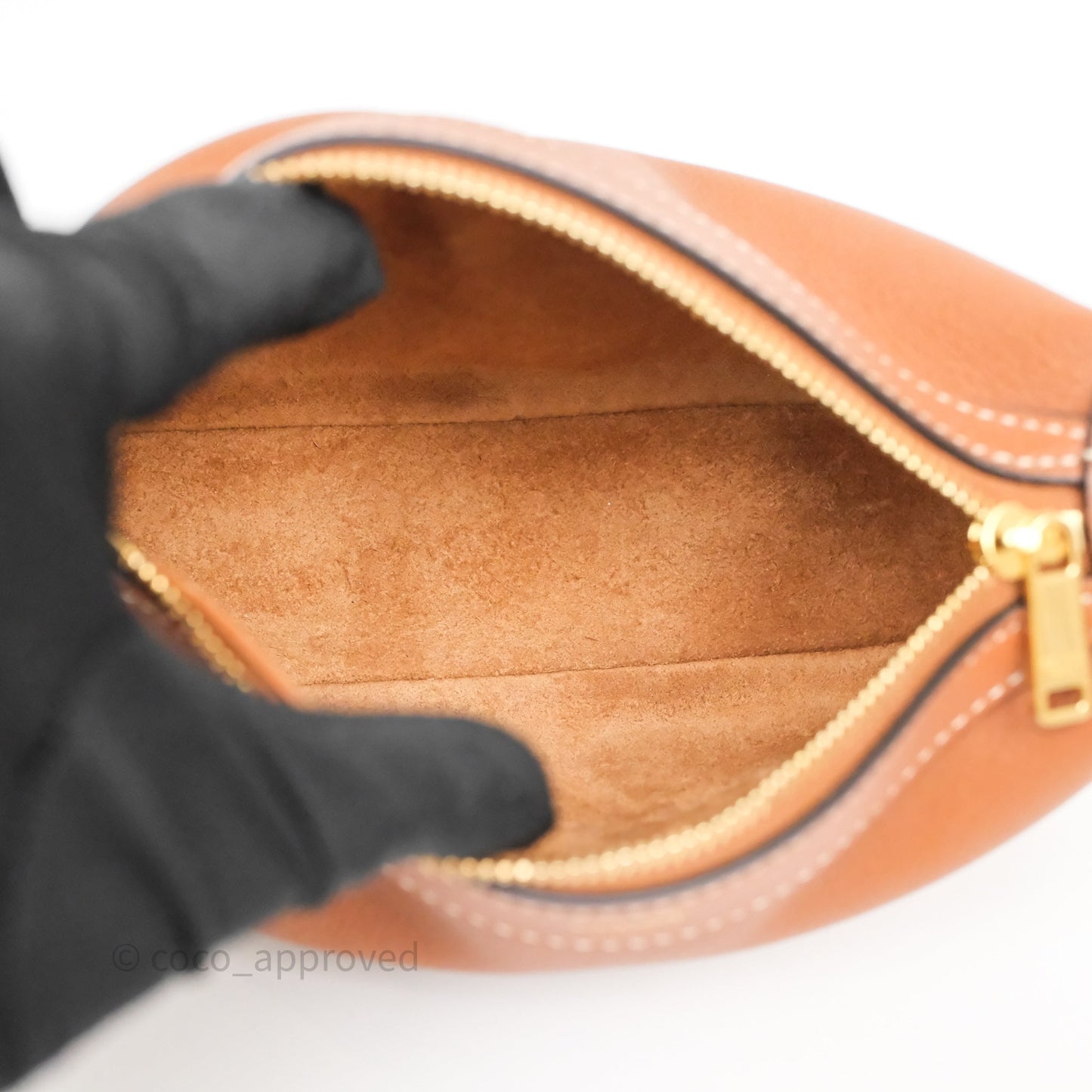 Celine Mini Romy Shoulder Bag Tan Calfskin Gold Hardware