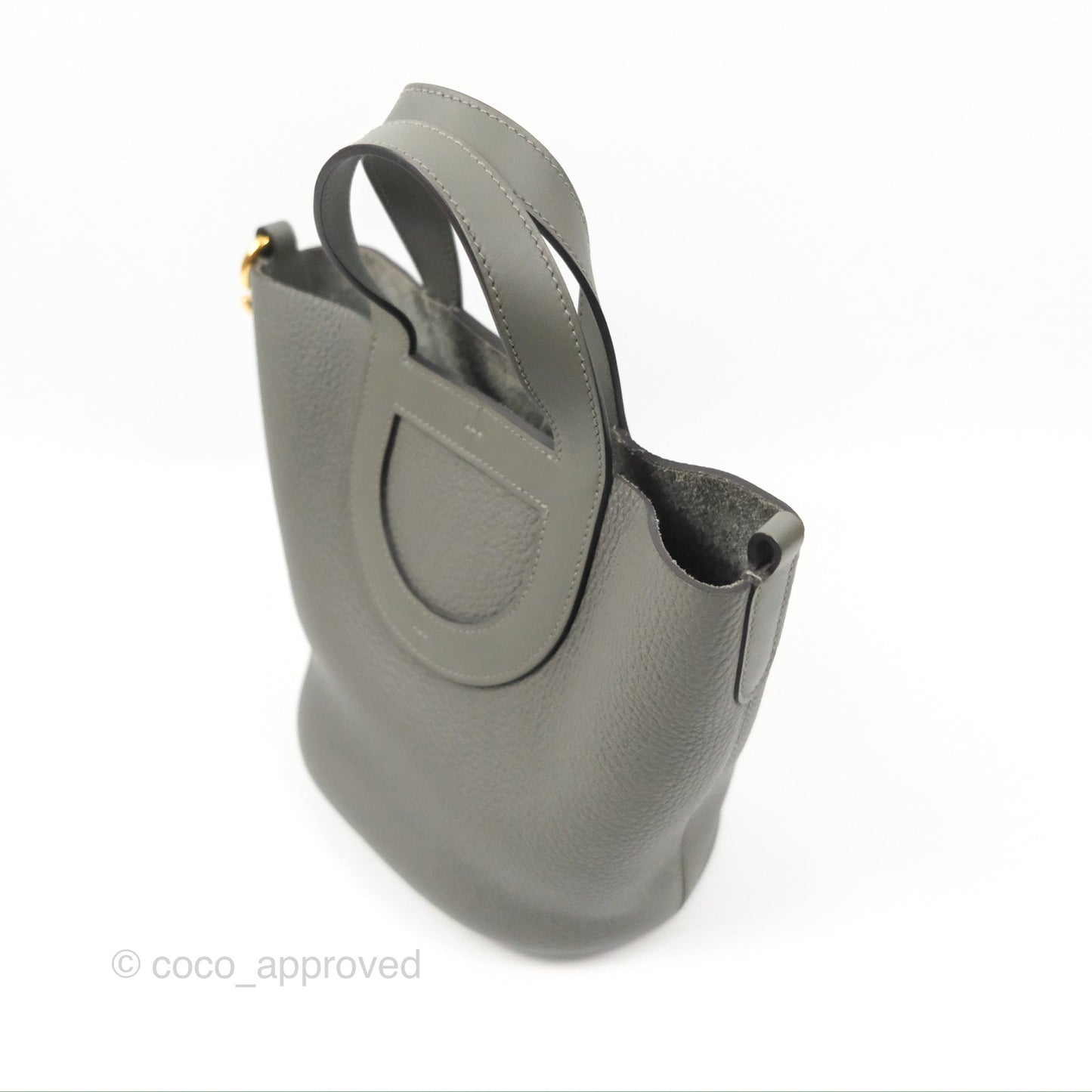Hermes In-The-Loop 18 Gris Meyer 0L Clemence Gold Hardware