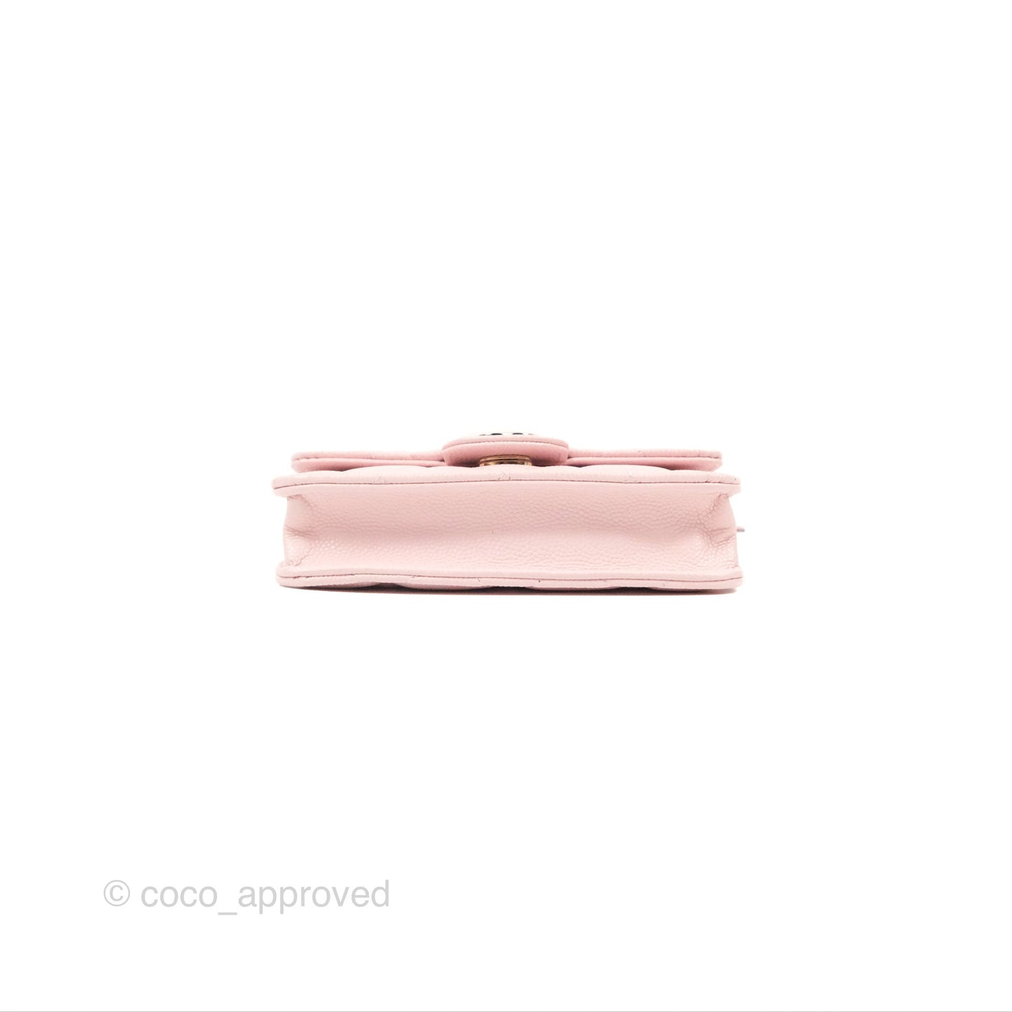 Chanel Mini Wallet With Chain Light Pink Caviar Gold Hardware