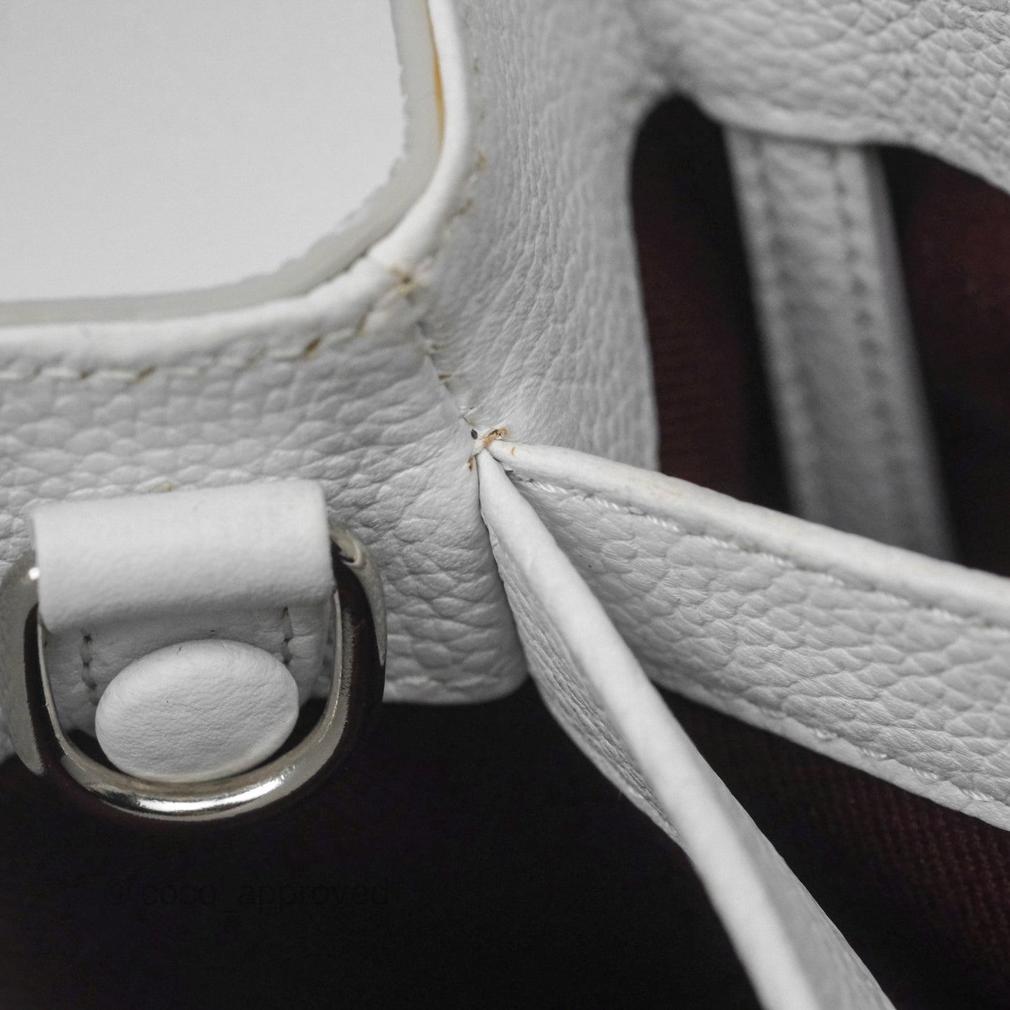 Chanel Mini Neo Executive Shopper Tote White Grained Calfskin Silver Hardware