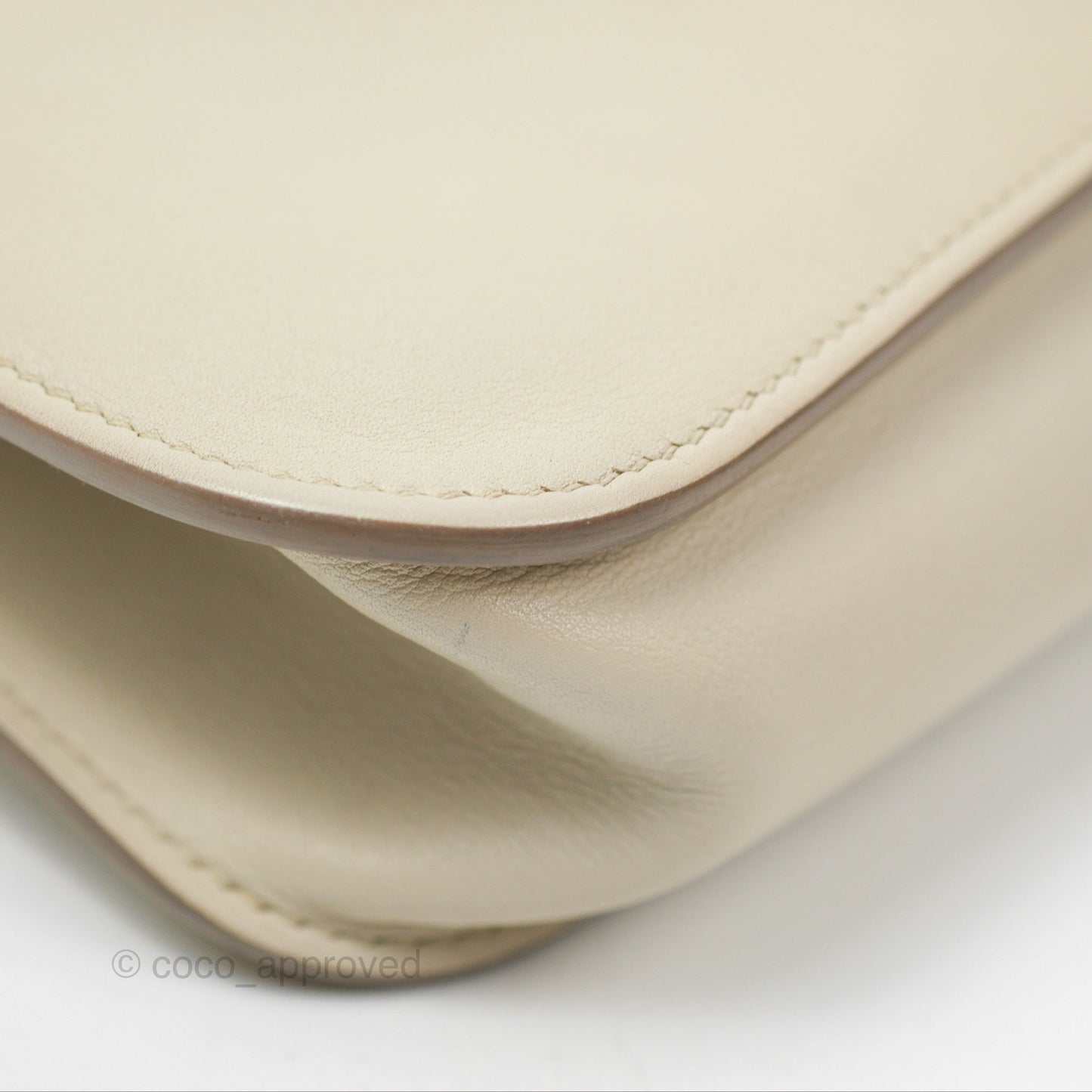 Hermès Halzan 22 Mini Craie Swift Palladium Hardware
