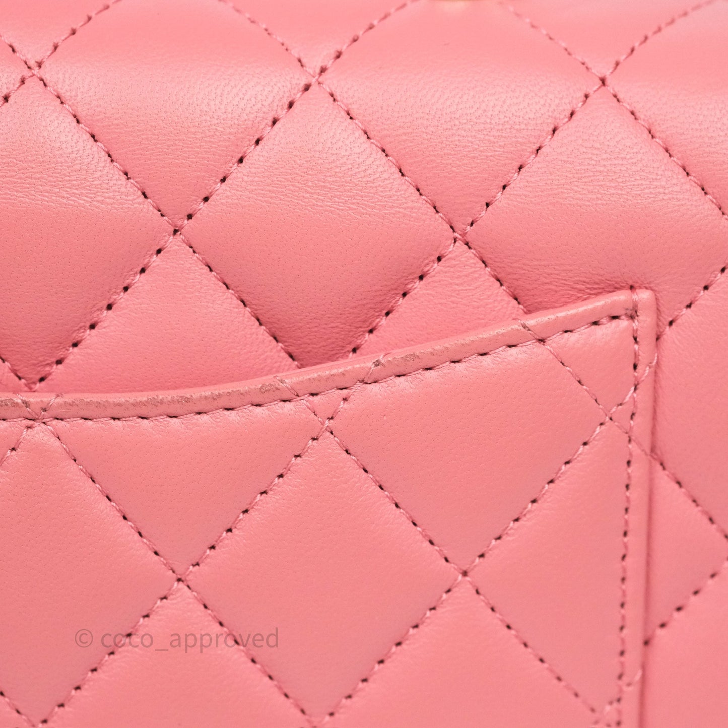 Chanel Top Handle Mini Rectangular Flap Pink Lambskin Gold Hardware