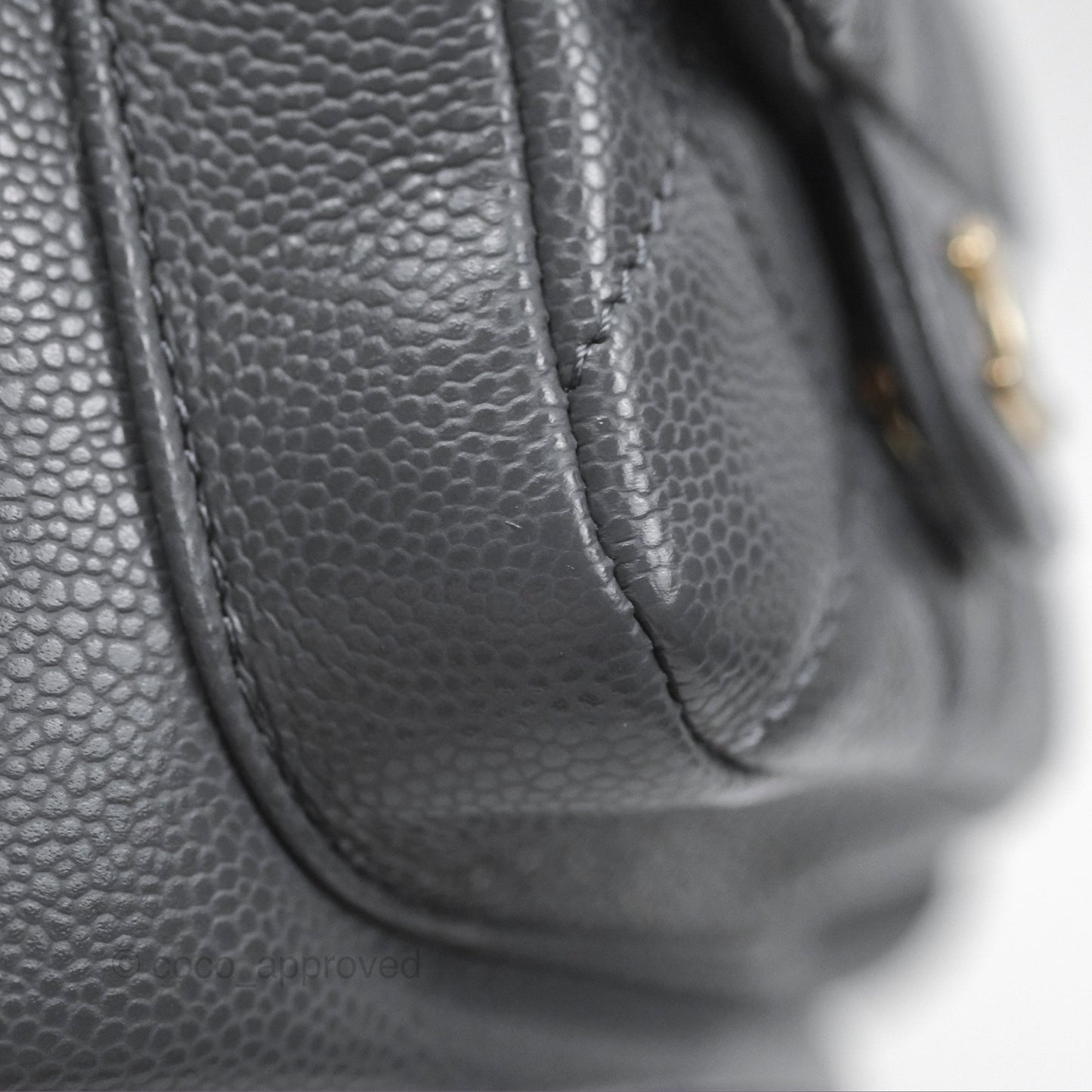 Chanel Duma Backpack Medium Grey Caviar Gold Hardware