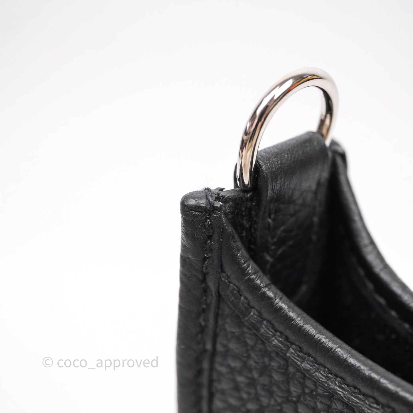 Hermès Mini Evelyne 16 Noir 89 Clemence Palladium Hardware