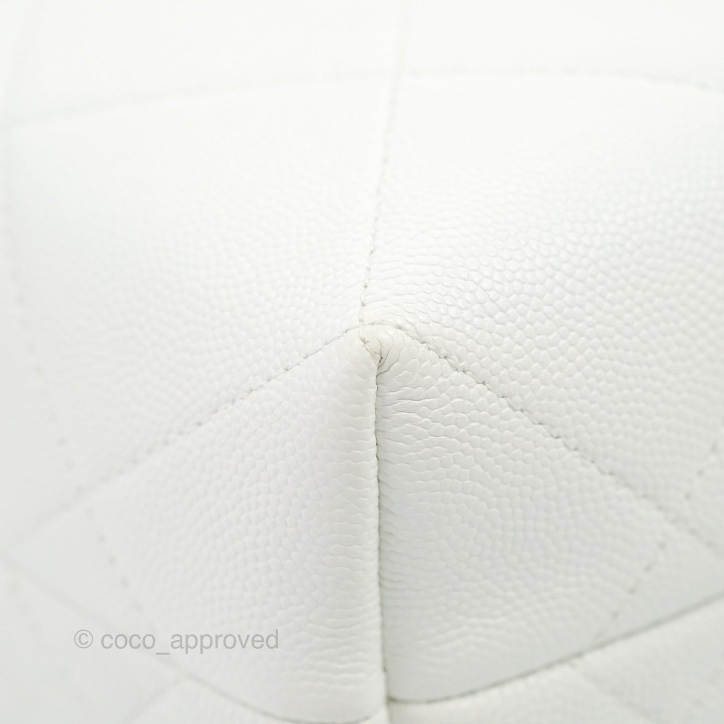 Chanel A Real Catch Shopping Bag White Caviar