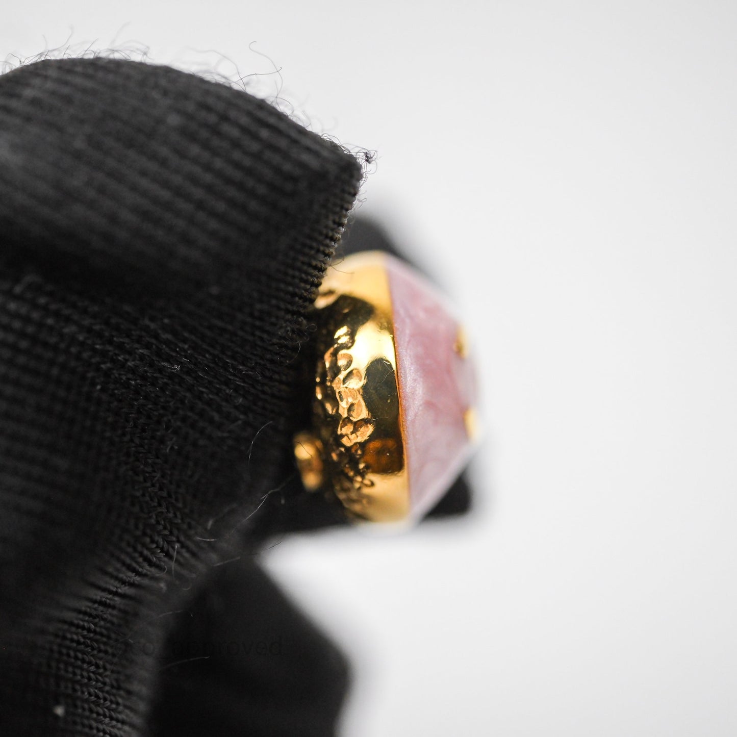 Chanel CC Pink Round Earrings Gold Tone 26C