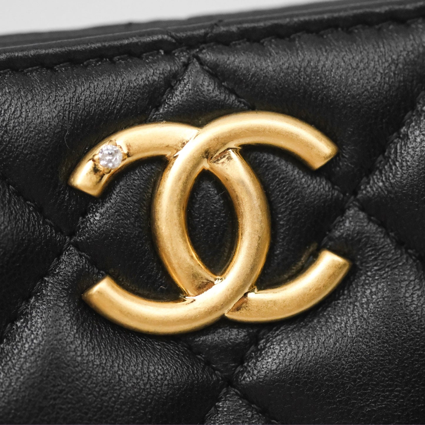 Chanel Clutch With Chain Black Lambskin Gold Hardware 23A