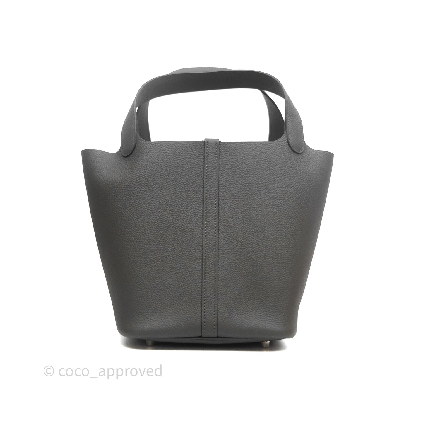 Hermès Picotin 22 Gris Meyer Taurillon Maurice Palladium Hardware