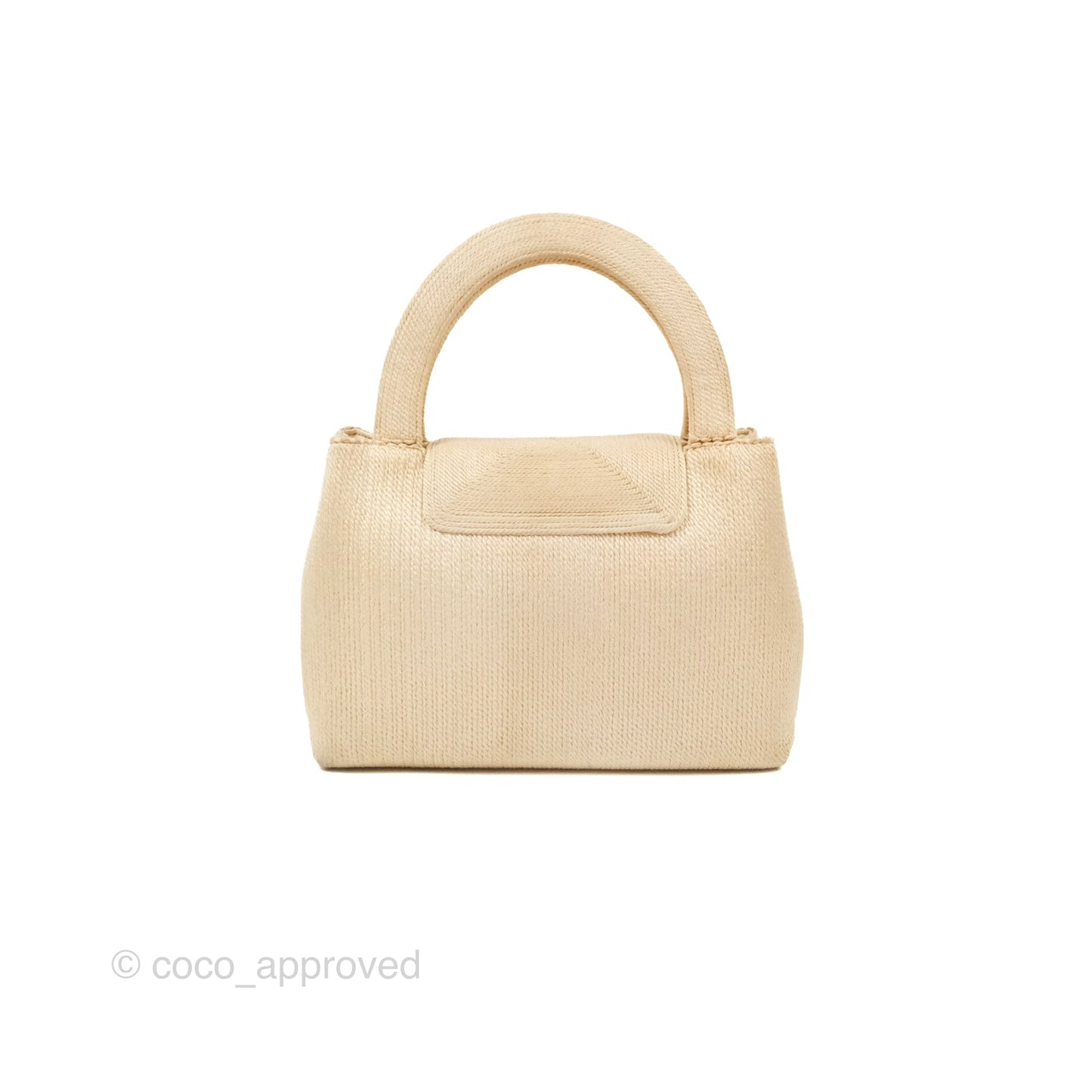 Chanel Vintage Mini Kelly Silk Rope Braided Cream Beige 24K Gold Hardware