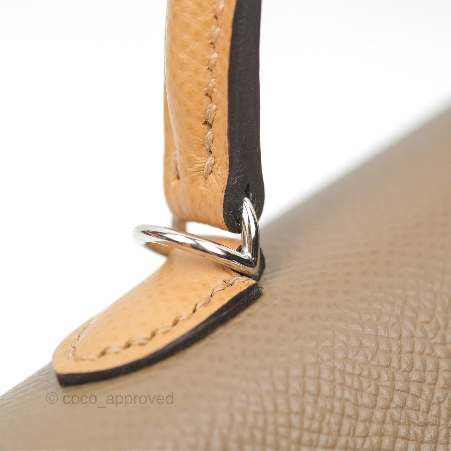 Hermès Mini Kelly II Etoupe 18/Alezan 3G/Biscuit 48 Epsom Palladium Hardware