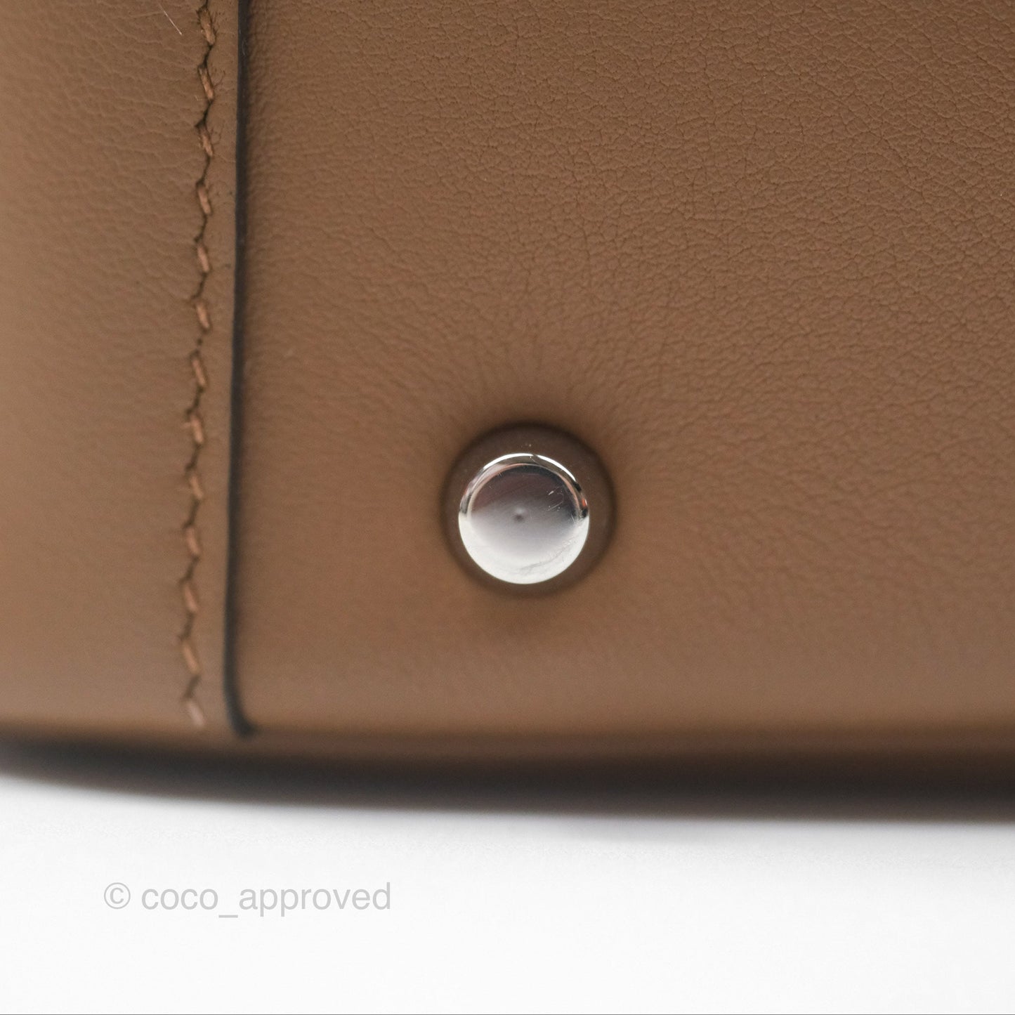 Hermès Mini Lindy 20 Verso Swift Alezan 3G / Biscuit 48 Palladium Hardware