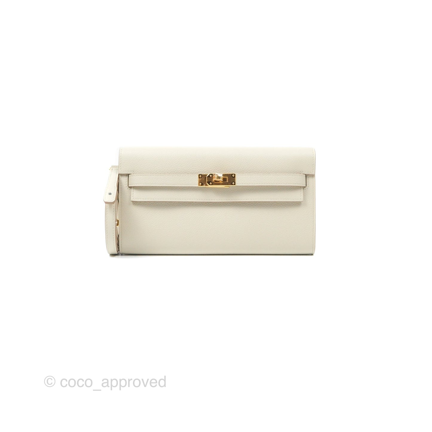Hermès Kelly To Go Wallet Beton Evercolor Gold Hardware