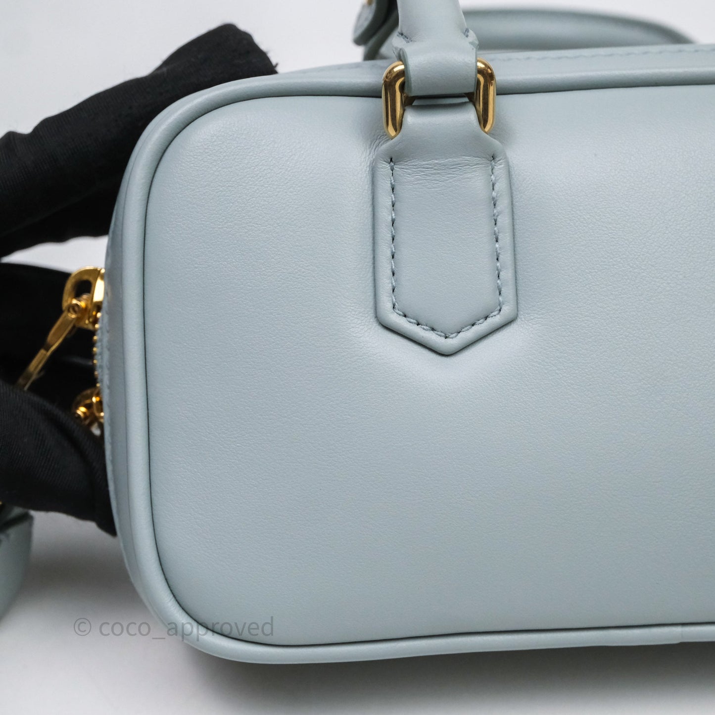 Miu Miu Arcadie Mini Bag Lago Blue Gold Hardware