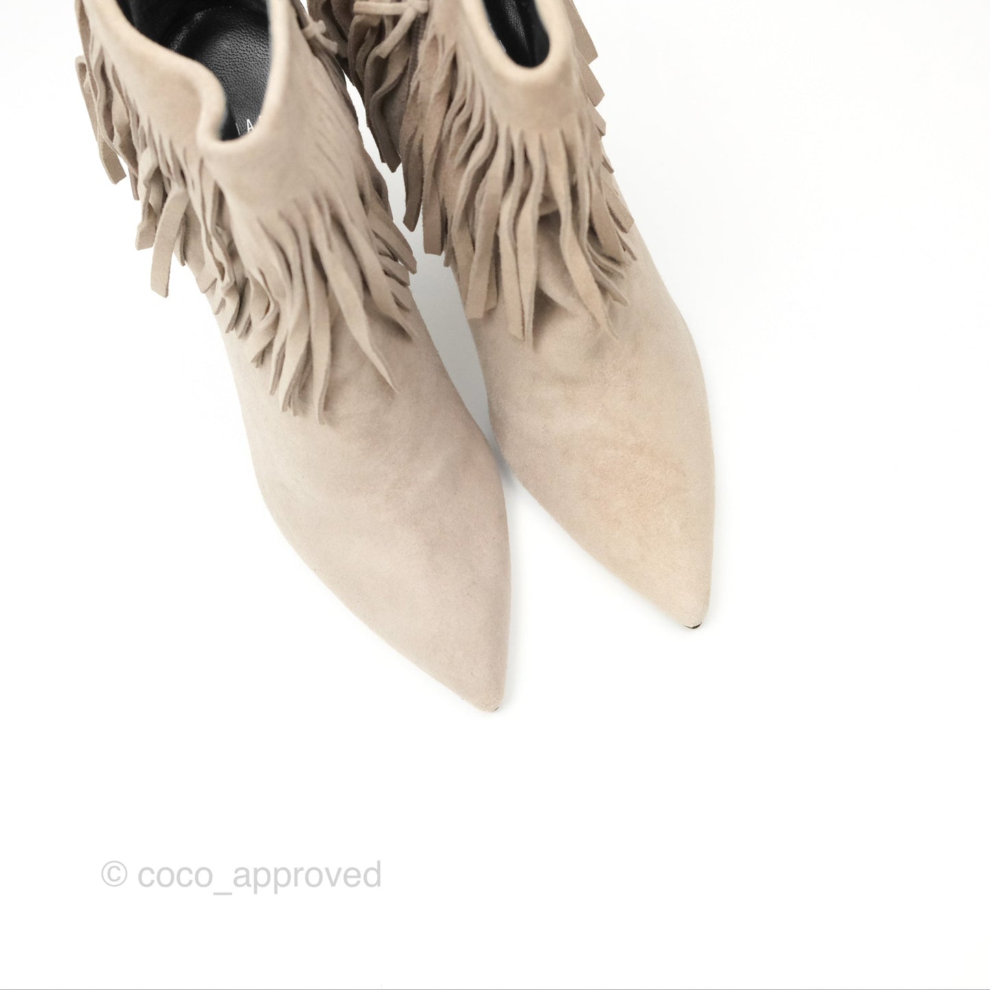 Stuart Weitzman Fringe Times Grey Suede Ankle Boots Size 39