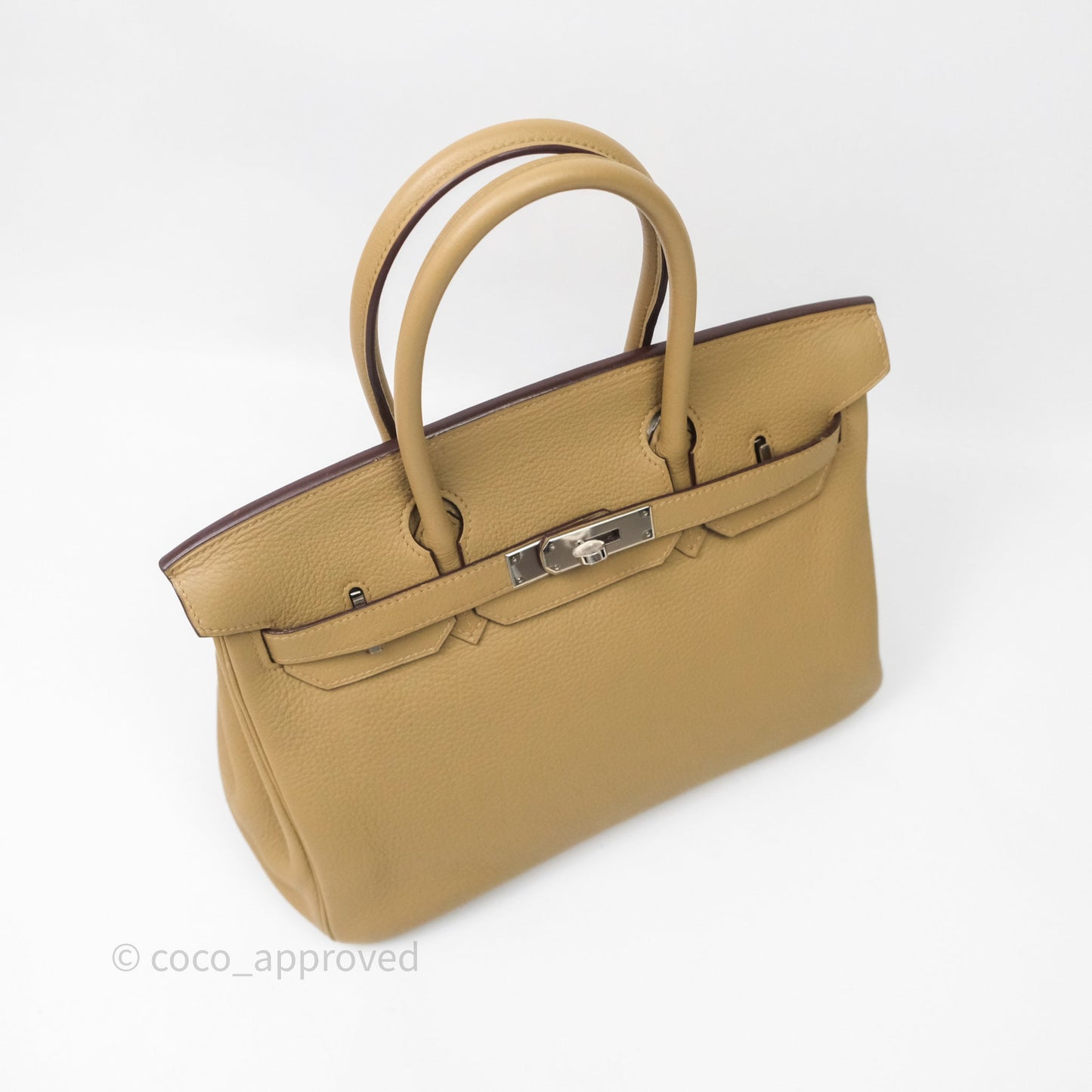 Hermès Birkin 30 Tabac-Camel 24 Togo Palladium Hardware