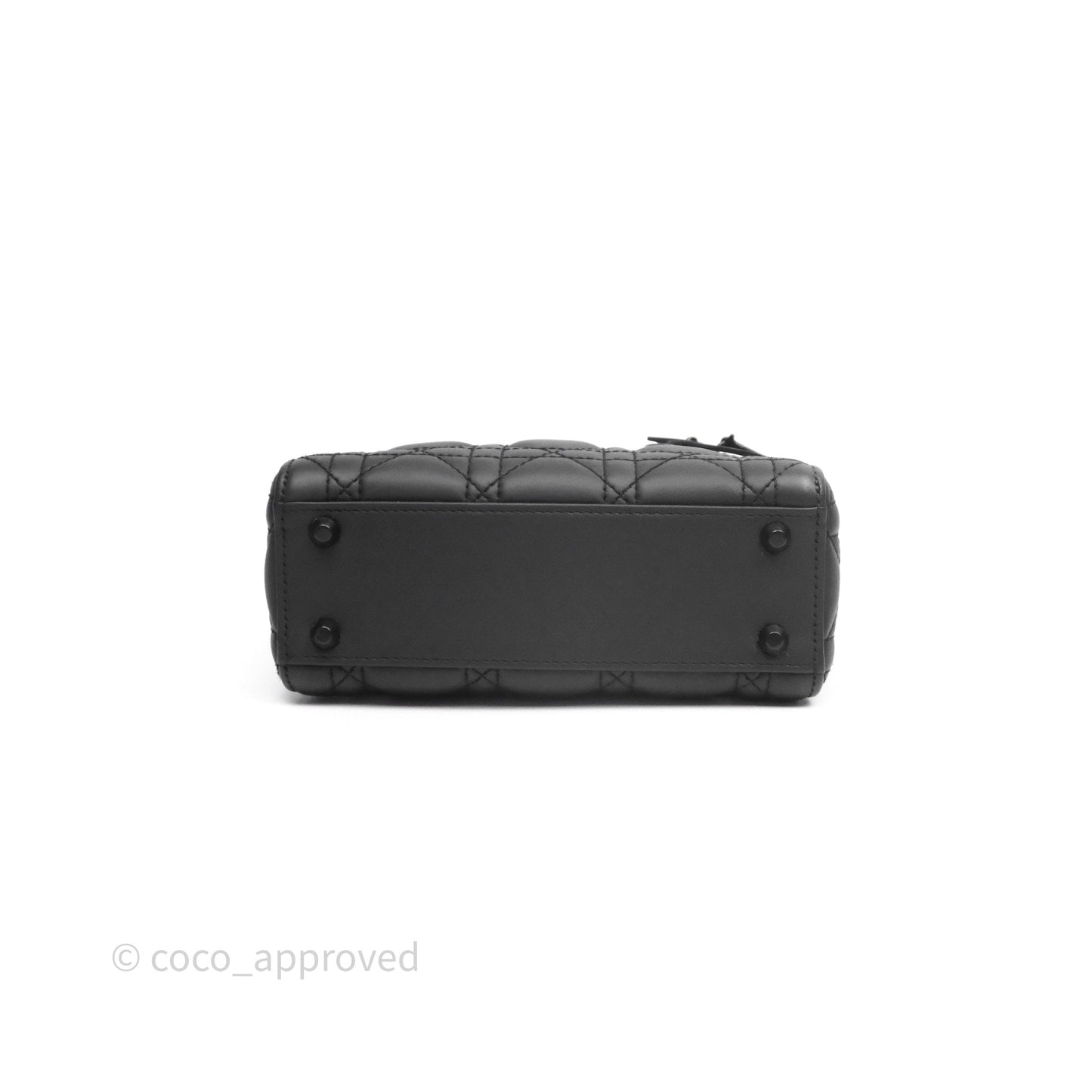 Dior Mini Lady Dior Ultra Matte Black Cannage Calfskin