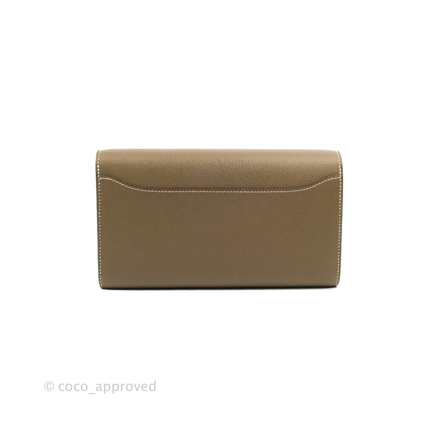 Hermès Constance Long To Go Wallet Etoupe Epsom Gold Hardware
