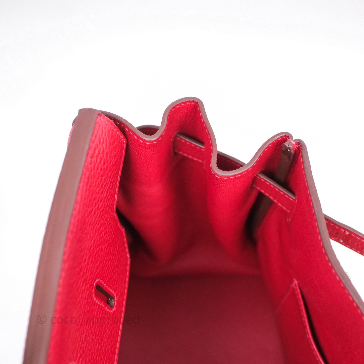 Hermes Birkin 35 Rouge Casaque Clemence Palladium Hardware