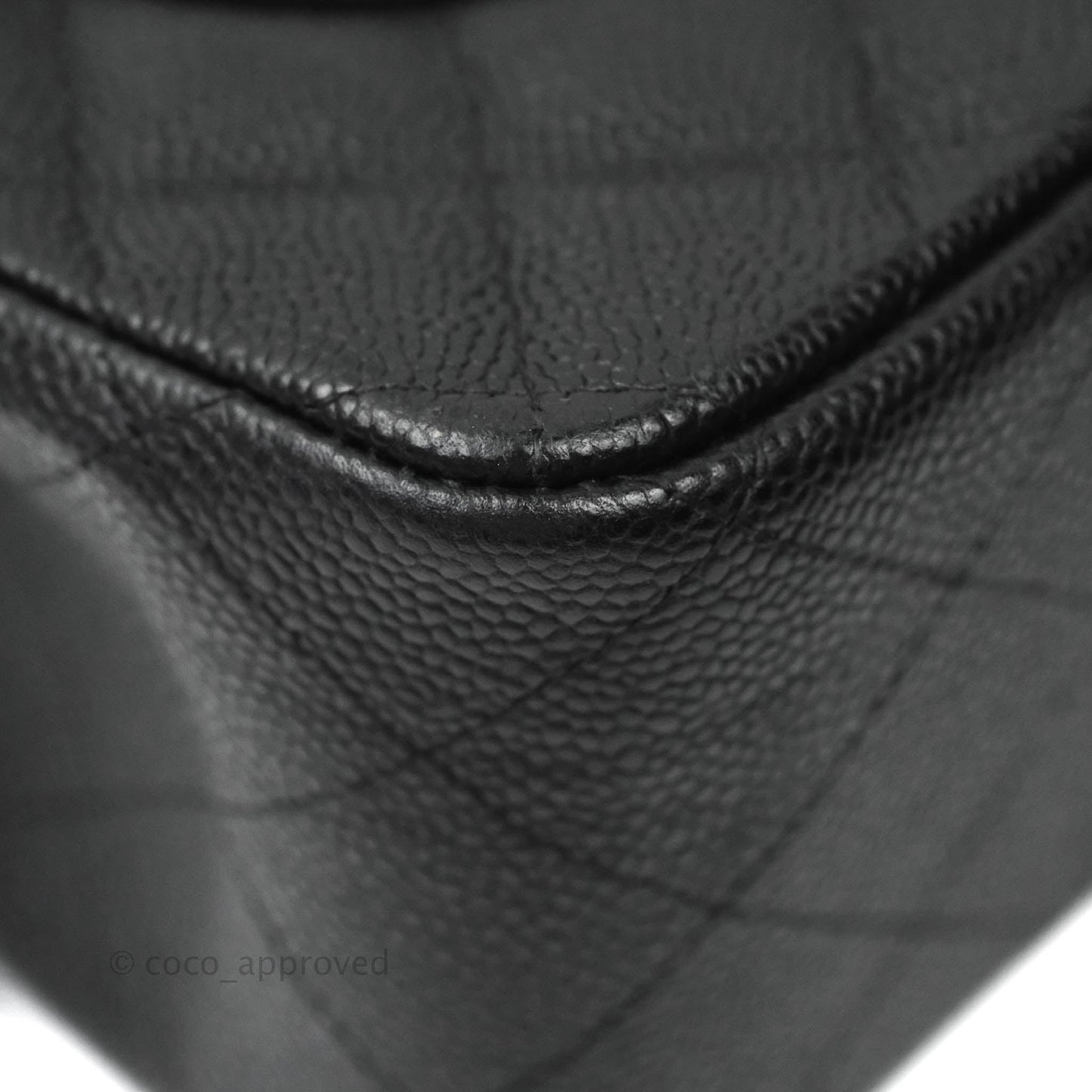 Chanel Jumbo Double Flap Black Caviar Silver Hardware⁣⁣