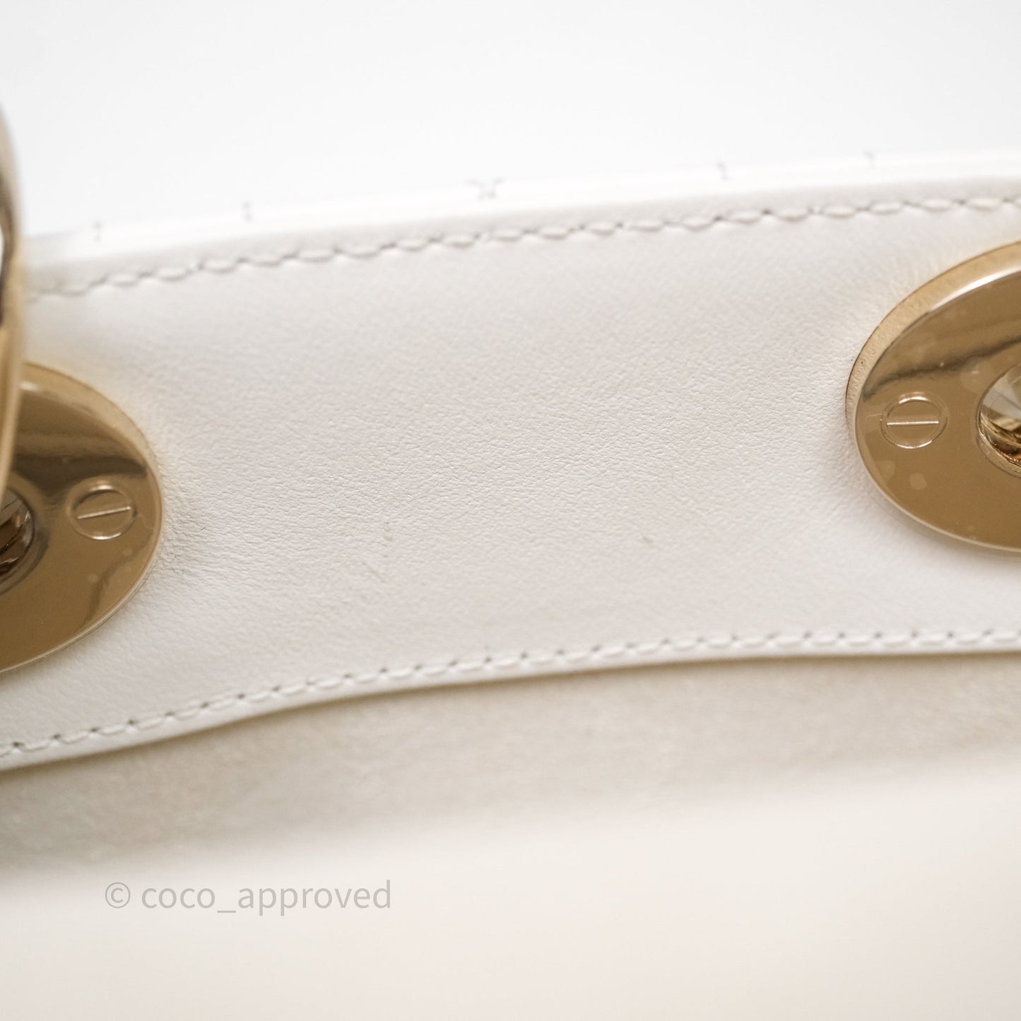 Christian Dior Mini Lady D-Joy White Light Gold Hardware
