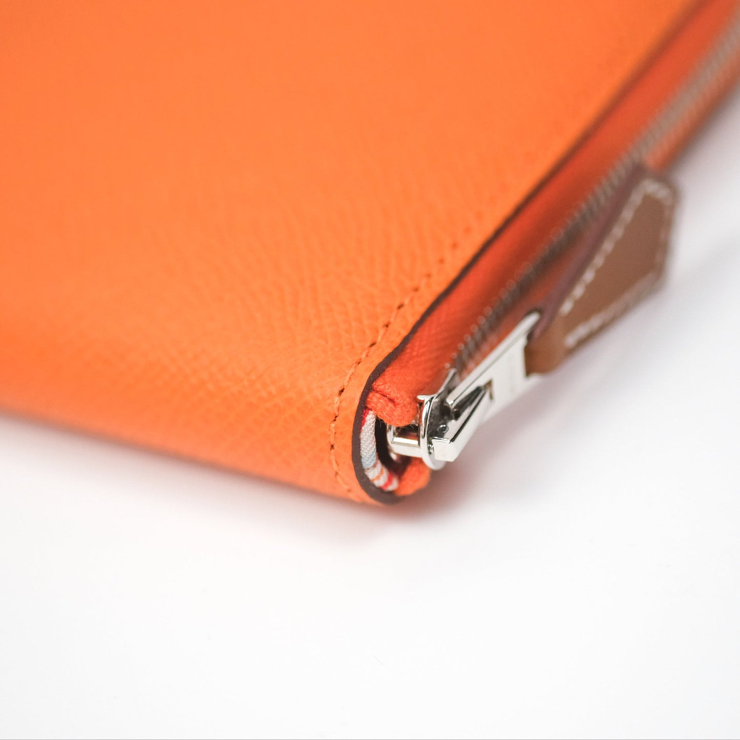 Hermès Silk In Compact Wallet Orange Epsom