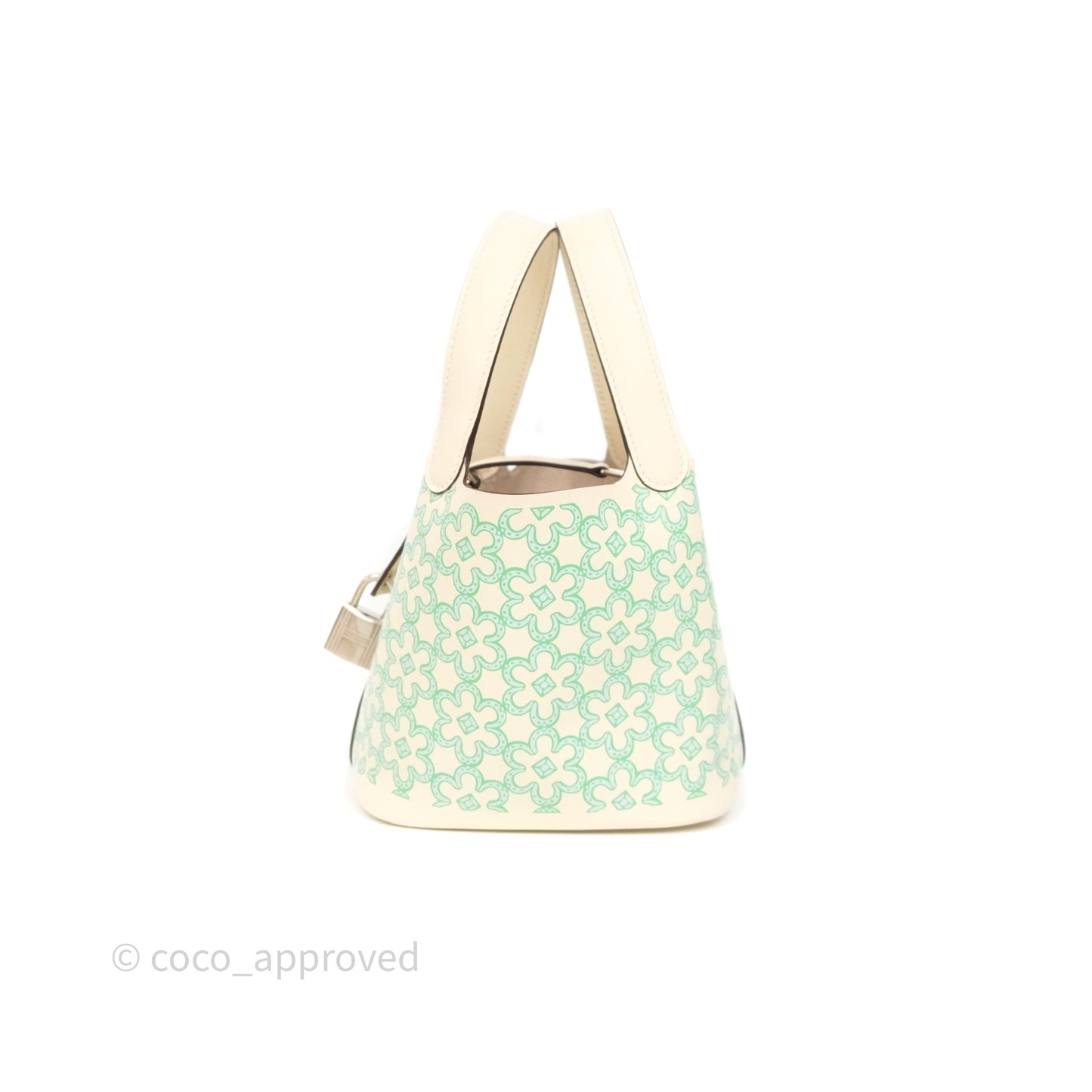 Hermes Micro Picotin 14 Lucky Daisy Nata I2 Vert Swift Palladium Hardware