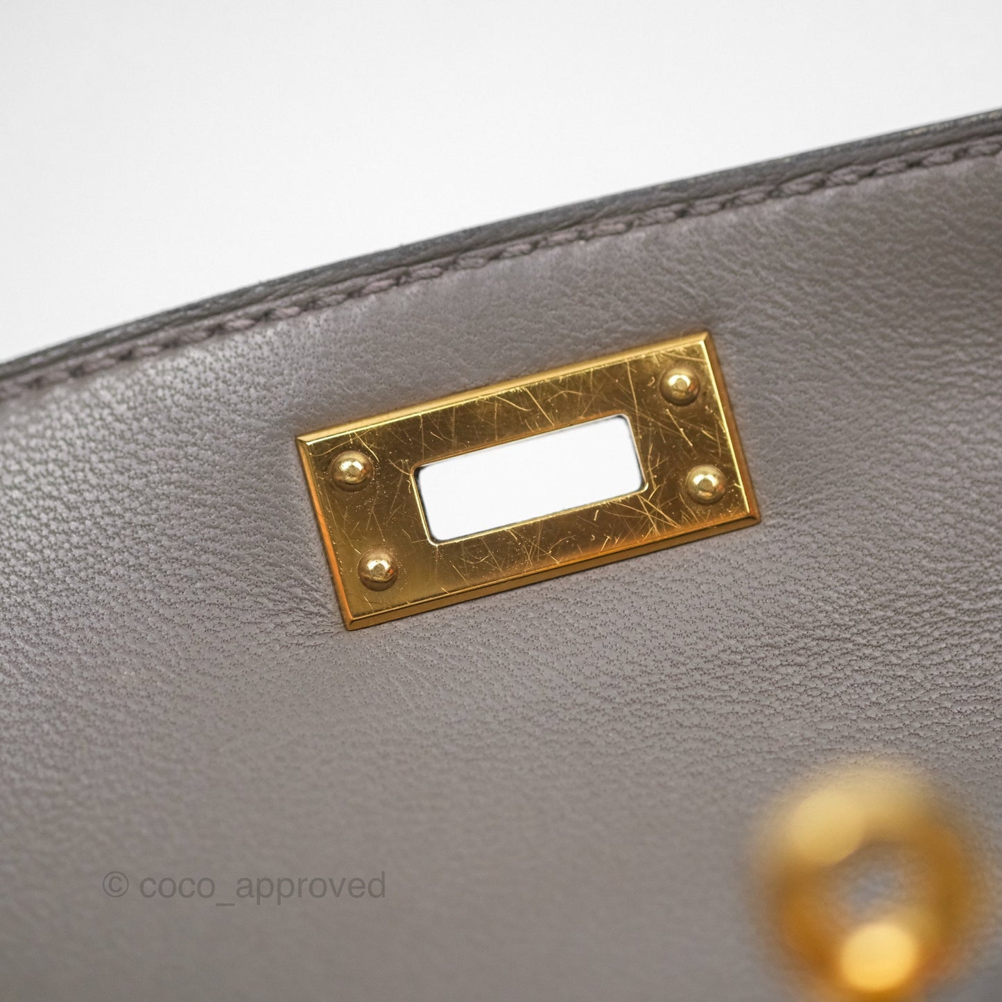 Hermès Mini Kelly II Gris Meyer 0L Epsom Gold Hardware