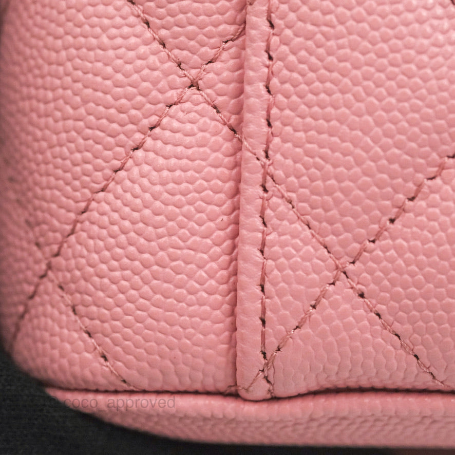 Chanel Mini Vanity With Chain Pink Caviar Gold Hardware