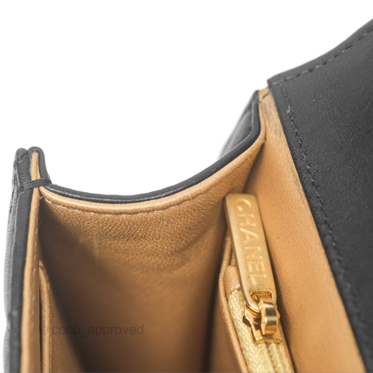 Chanel Small Chic Pearls Flap Quilted Black Goatskin Aged Gold Hardware