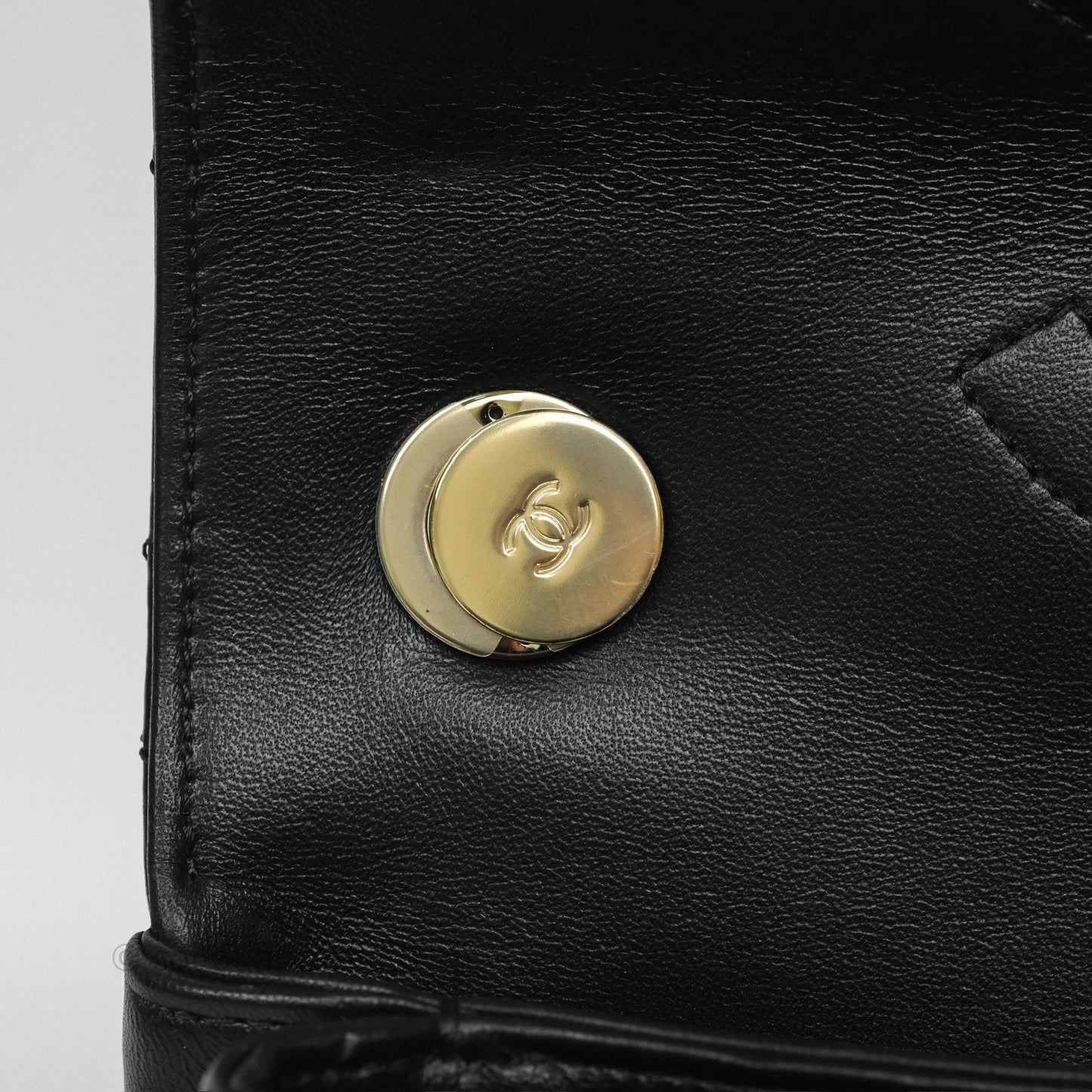 Chanel Small Trendy CC Black Lambskin Gold Hardware