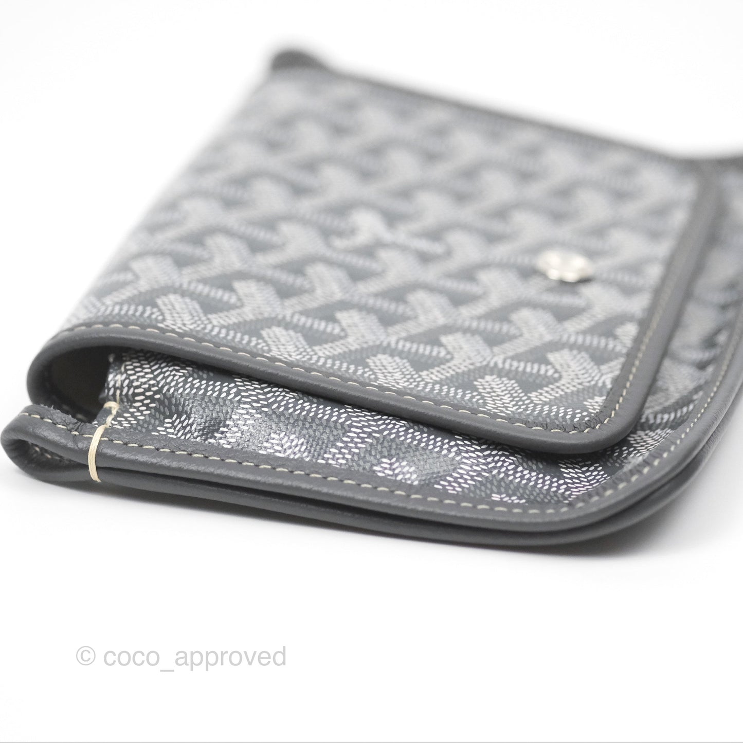 Goyard Plumet Pocket Wallet Grey Goyardine Canvas