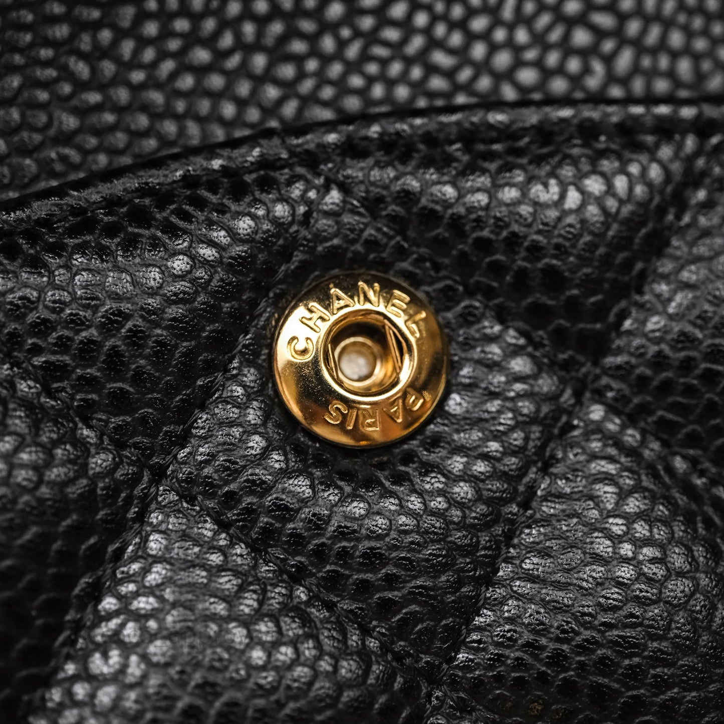 Chanel Small Classic Flap Quilted Black Caviar Gold Hardware