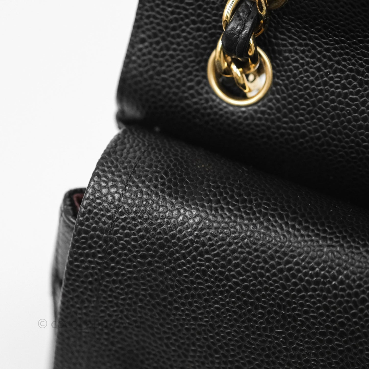 Chanel Jumbo Double Flap Quilted Black Caviar Gold Hardware⁣⁣