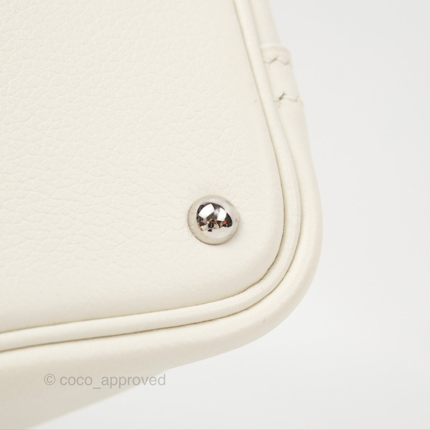 Hermès Mini Bolide 1923 White/Lime Evercolor Palladium Hardware
