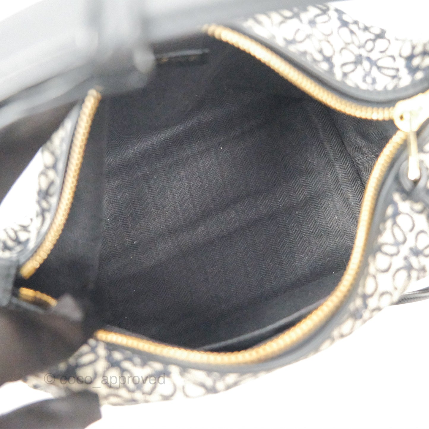 Loewe Small Cubi bag in Anagram Jacquard & Calfskin Navy/Black