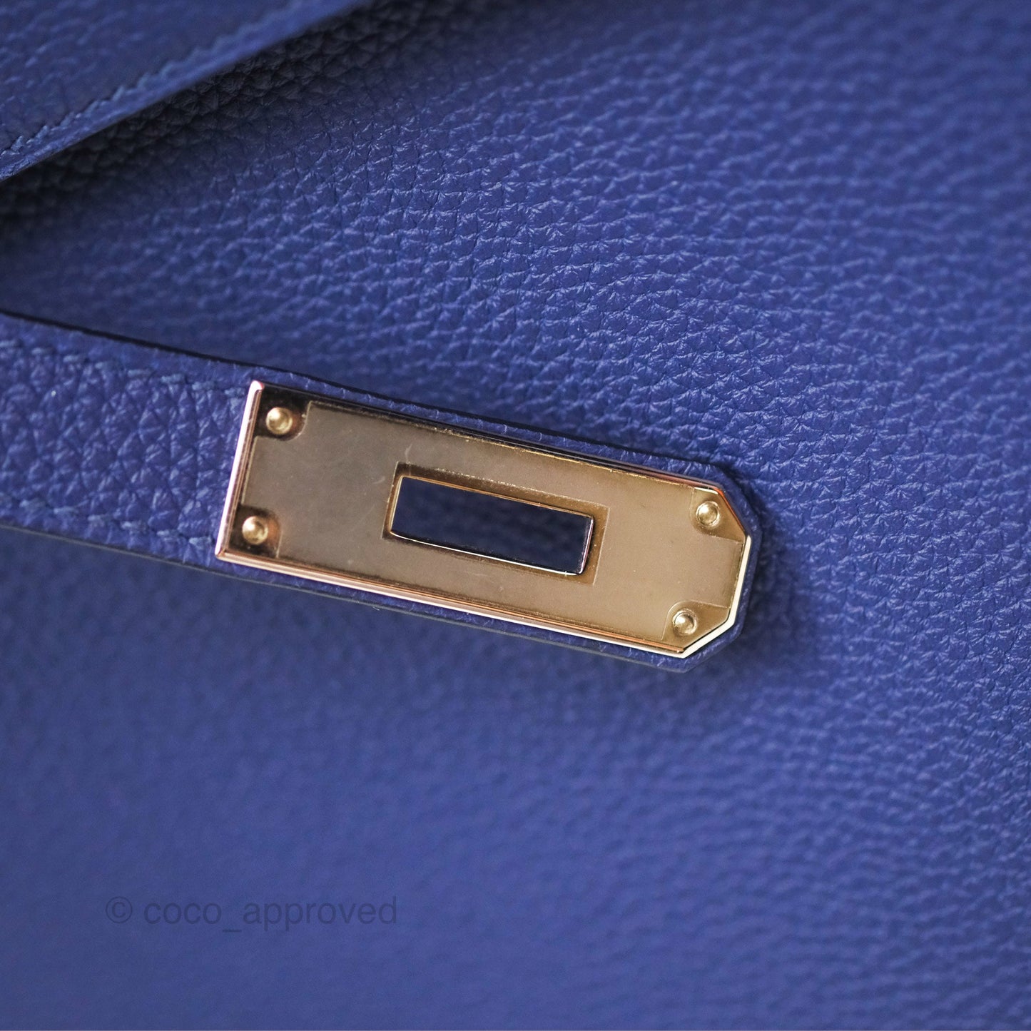 Hermès Kelly 32 Retourne Touch Bleu Encre Croc TM Palladium Hardware