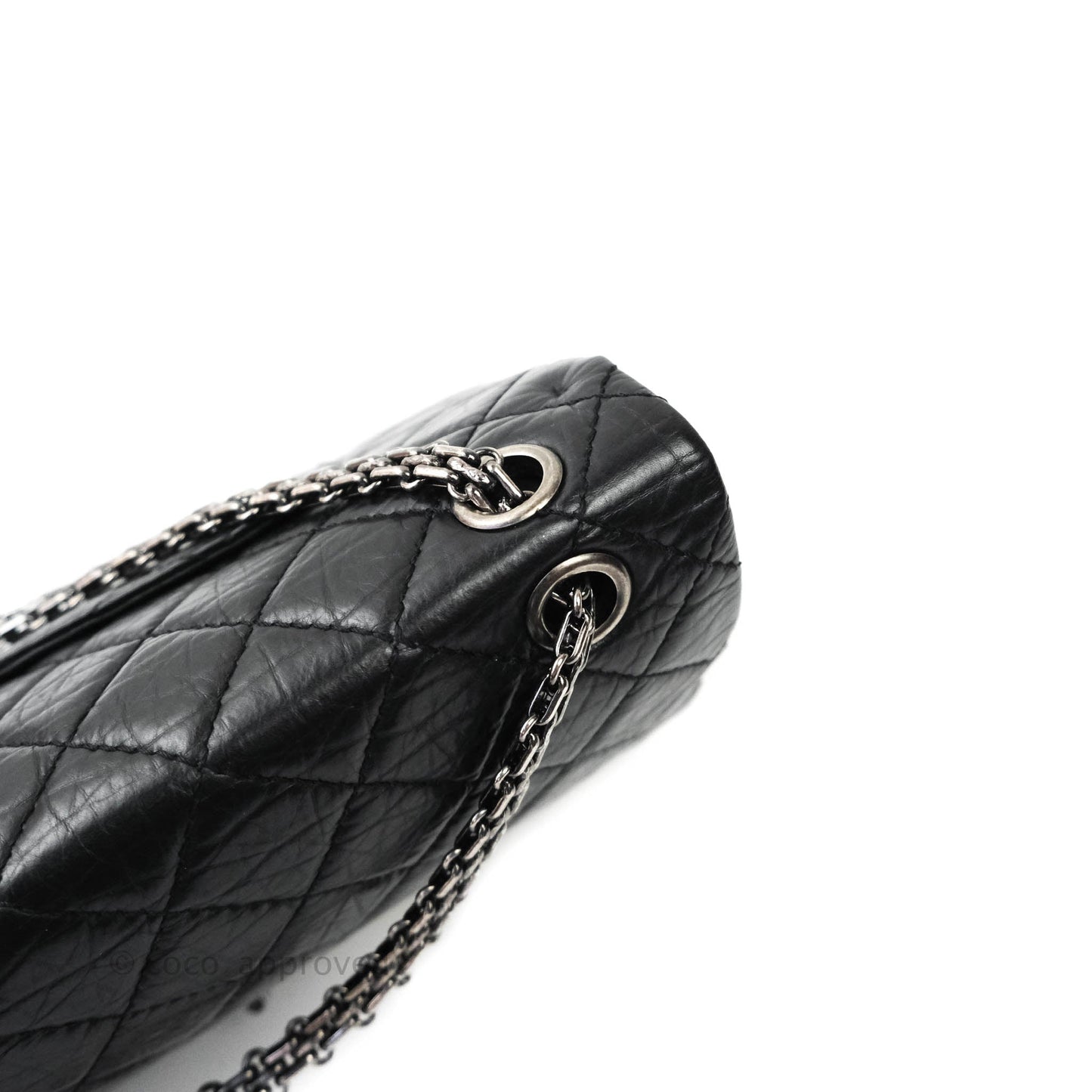 Chanel Reissue Quilted Aged Calfskin Black Ruthenium Hardware 226
